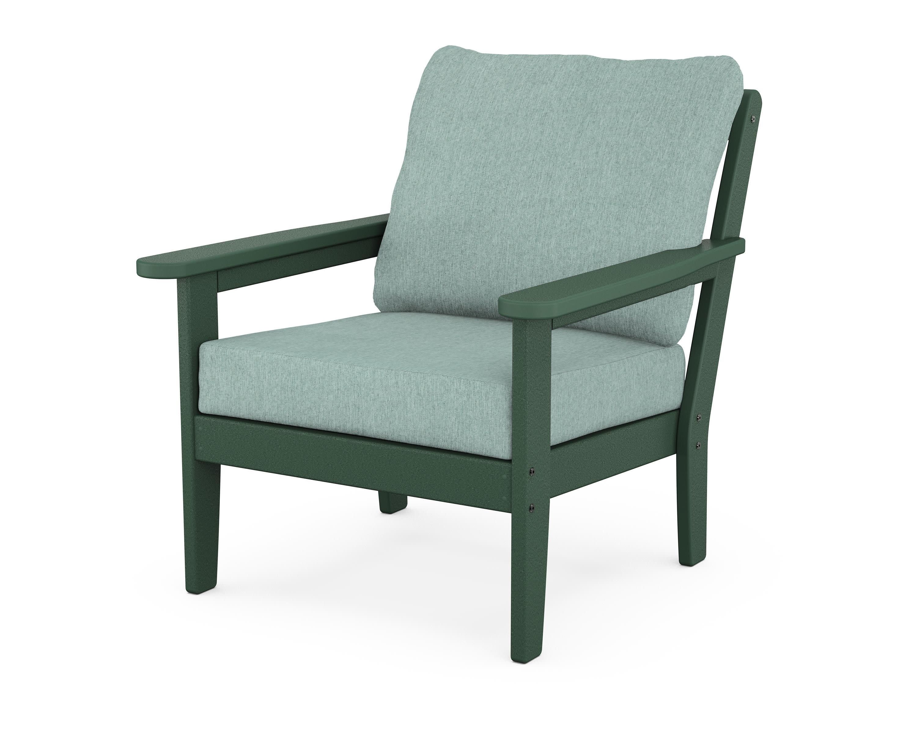 Cottage Deep Seating Chair in Green / Glacier Spa