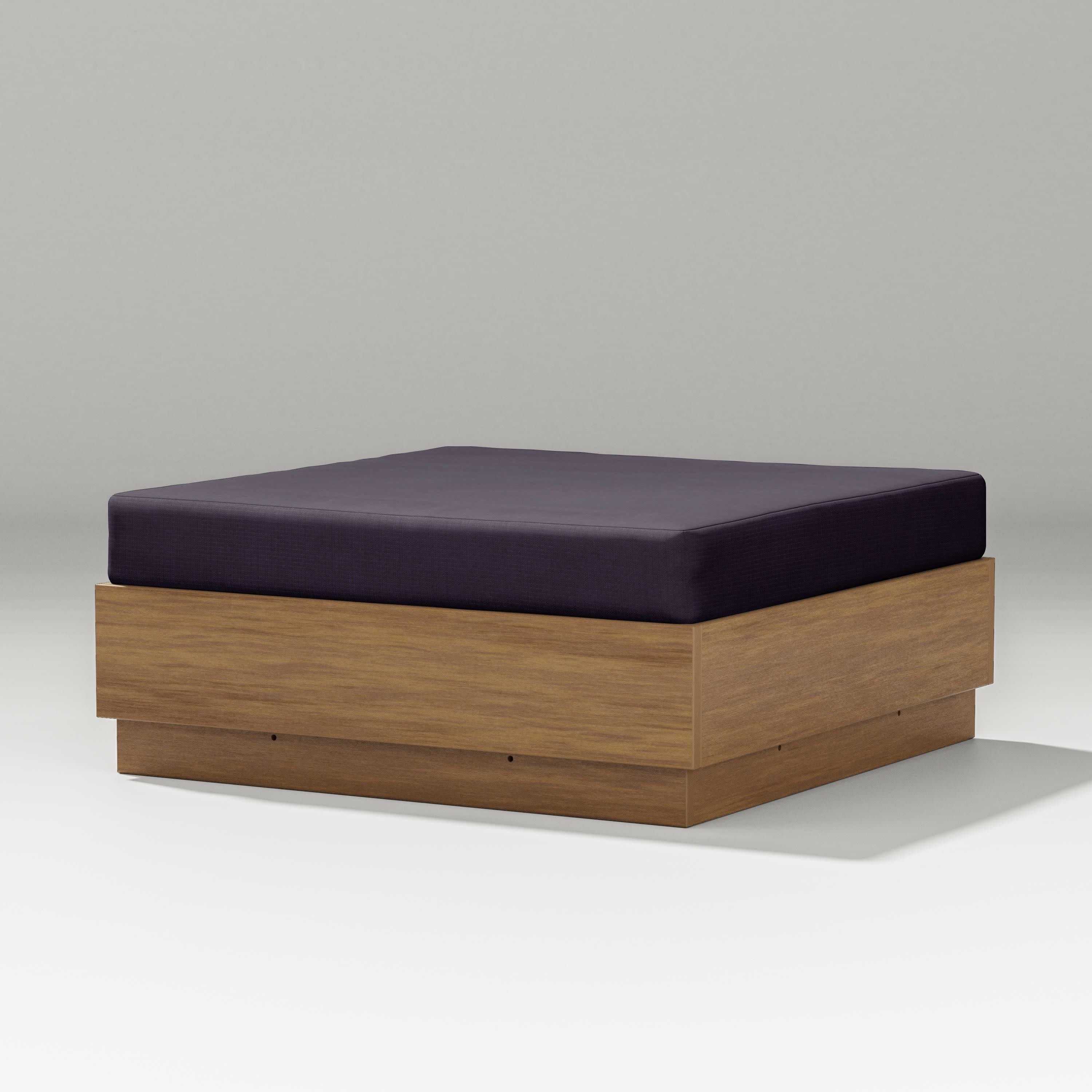 Elevate Lounge Ottoman in Natural / Navy Linen
