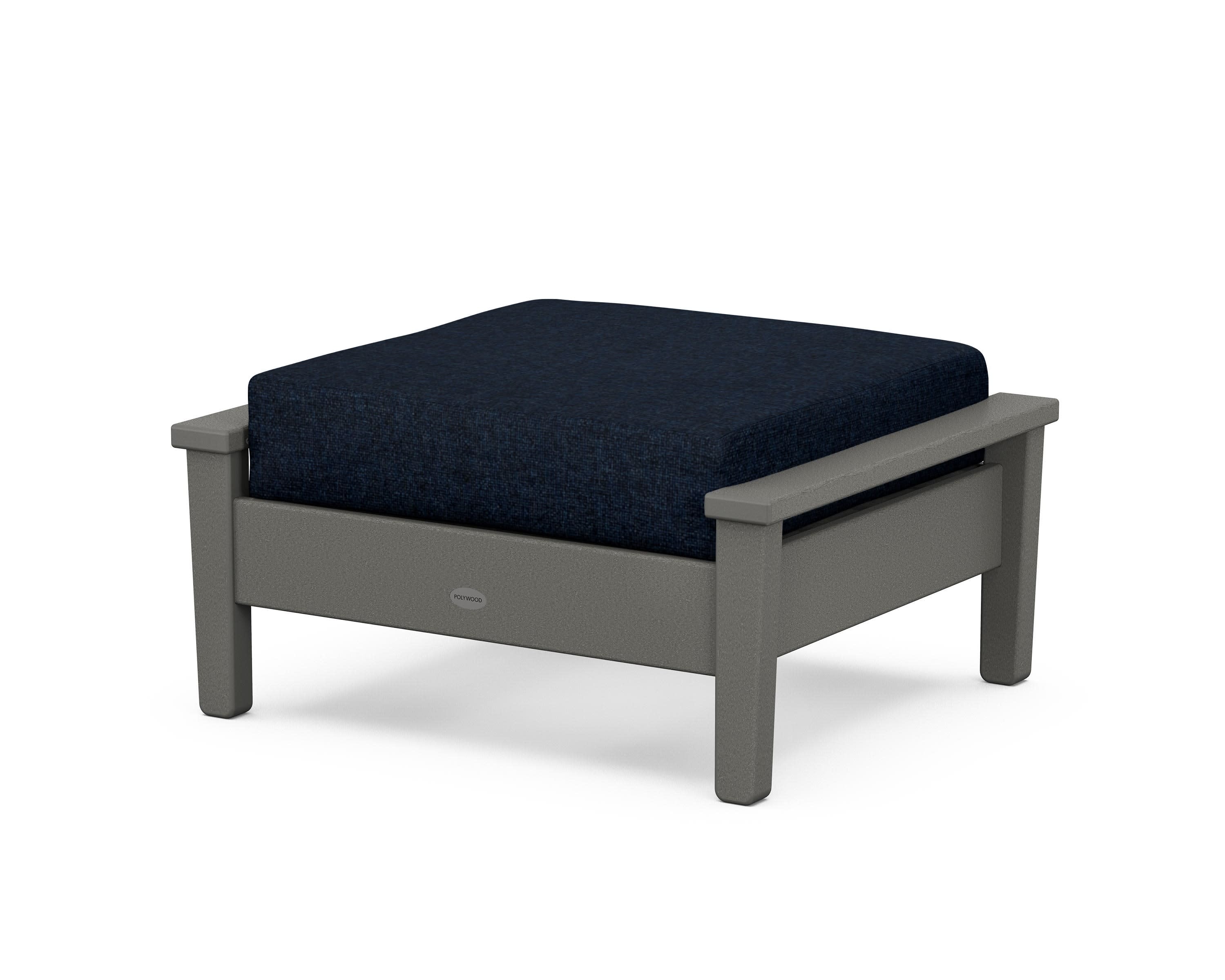 Prescott Deep Seating Ottoman in Slate Grey / Marine Indigo