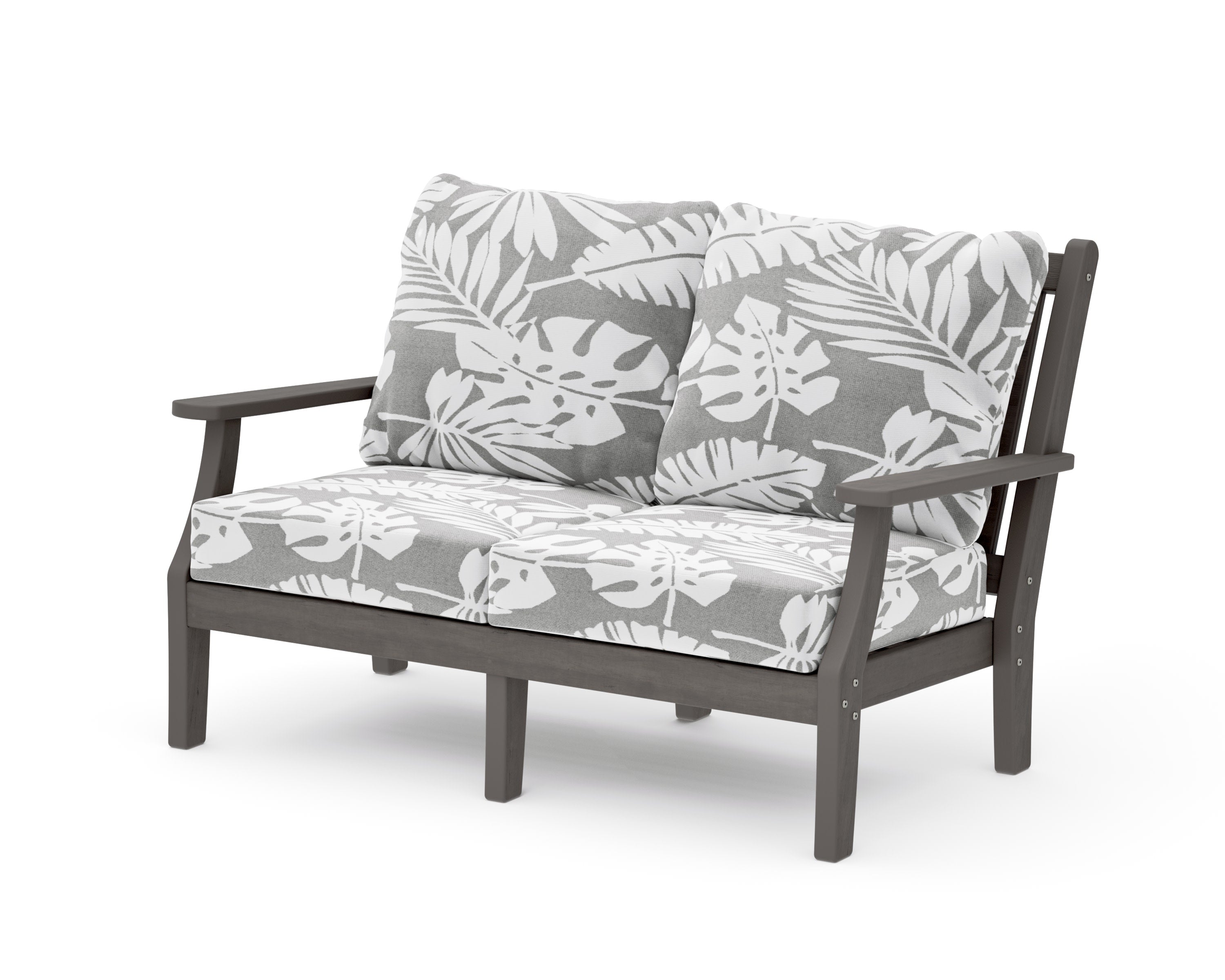 Wovendale Deep Seating Loveseat in Driftwood / Leaf Grey Mist