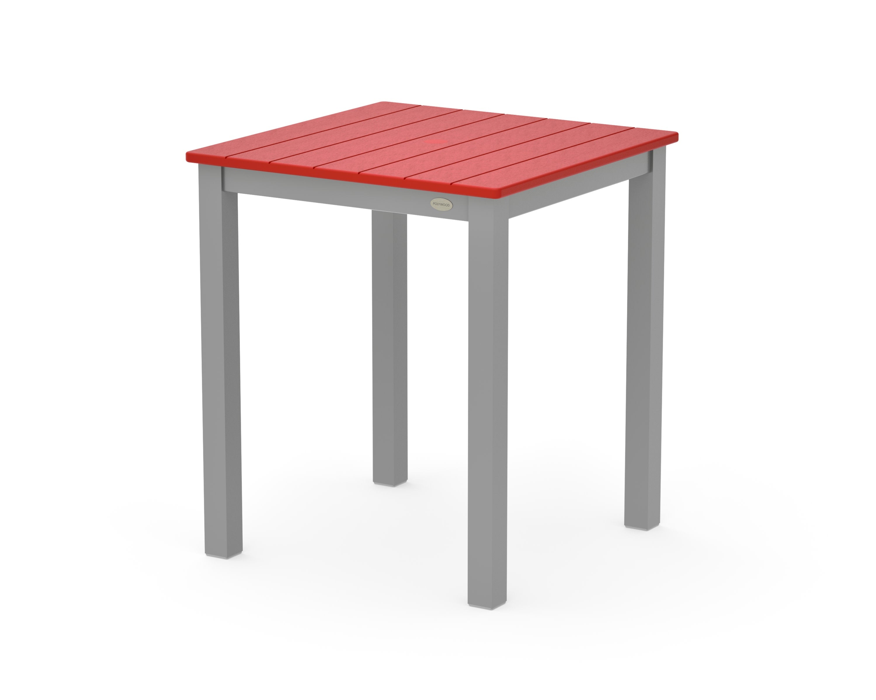 Main Street 26 x 26 Dining Table in Silver / Sunset Red