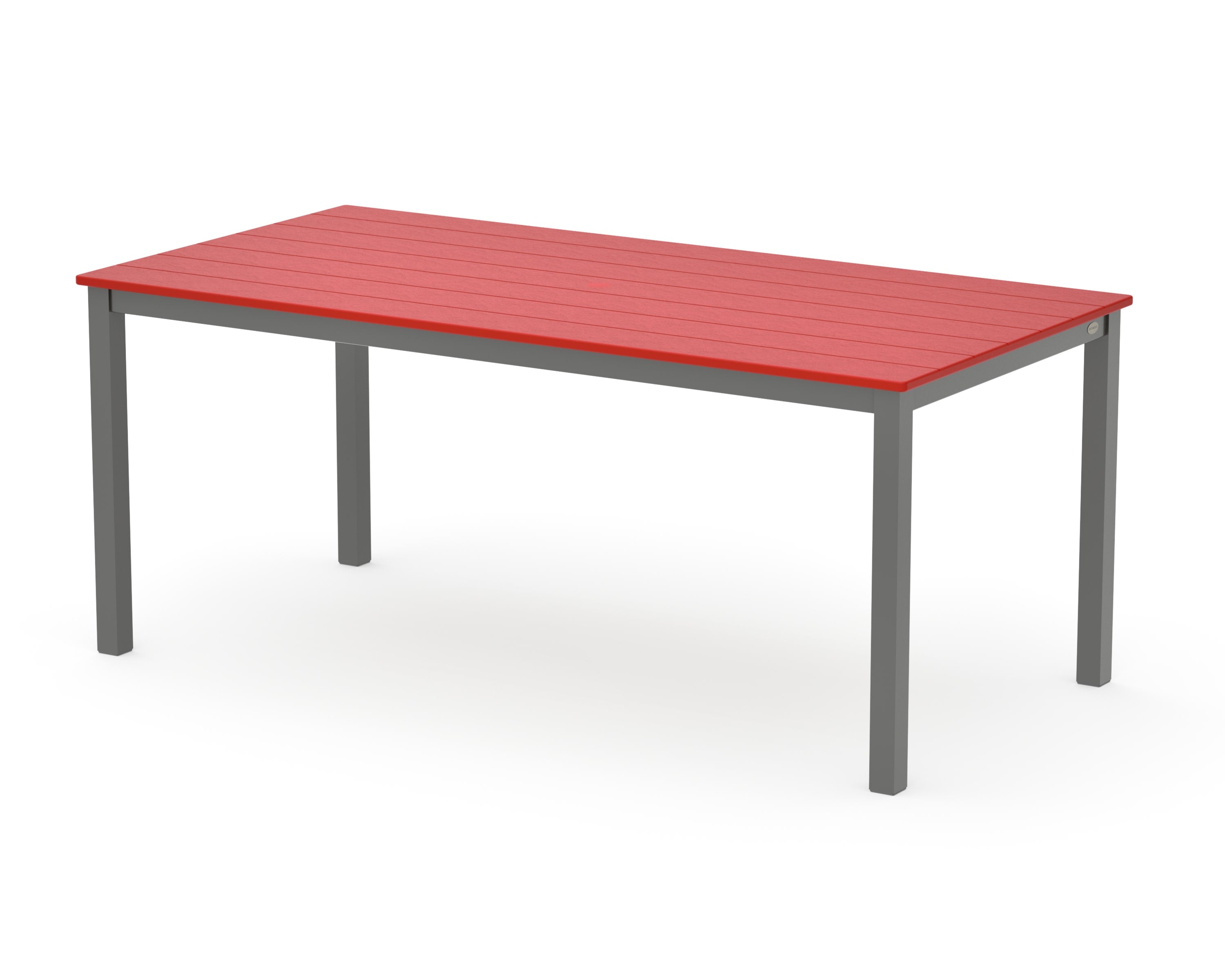 Main Street 36" x 72" Dining Table in Charcoal / Sunset Red