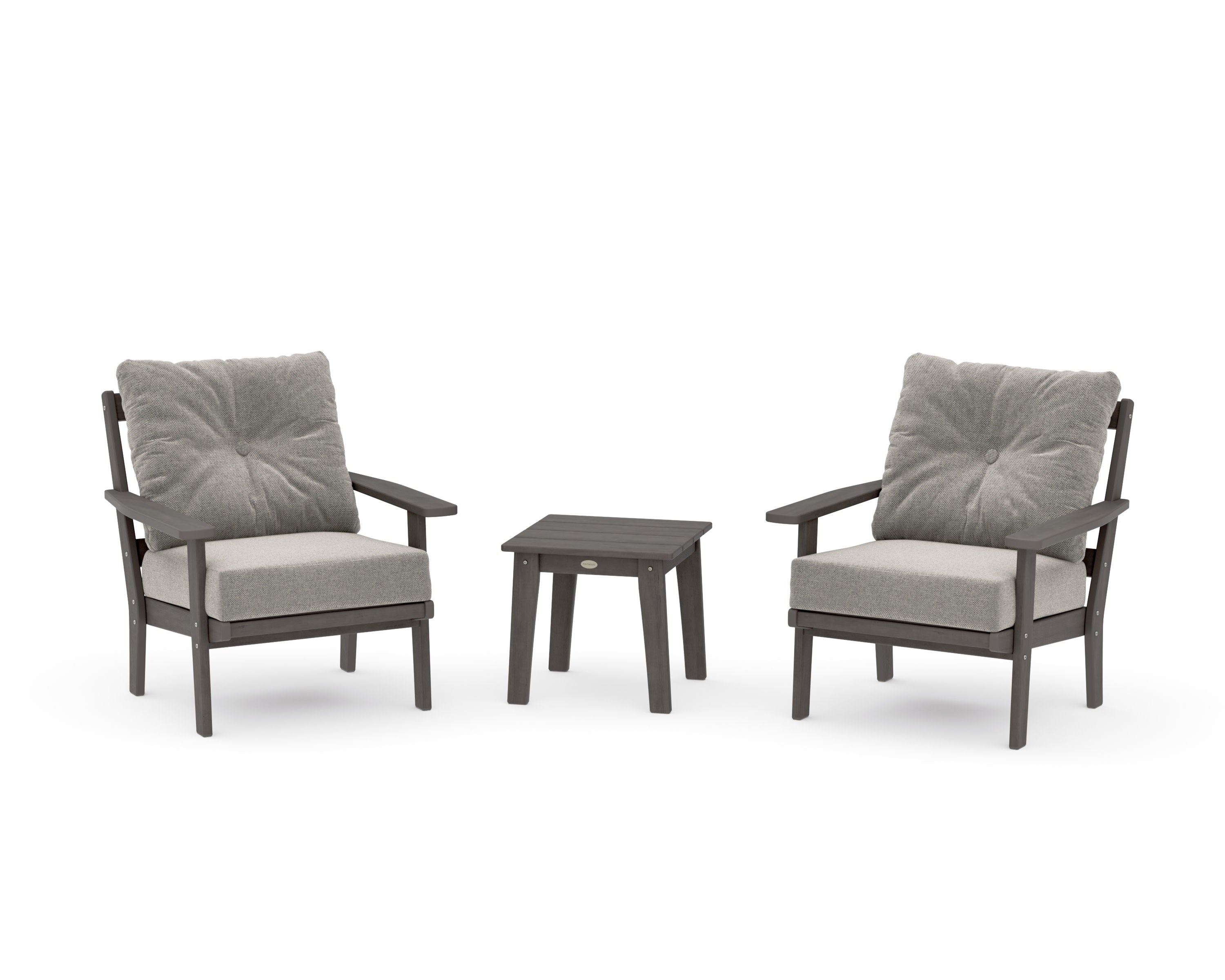 Prairie 3-Piece Deep Seating Set in Driftwood / Weathered Tweed