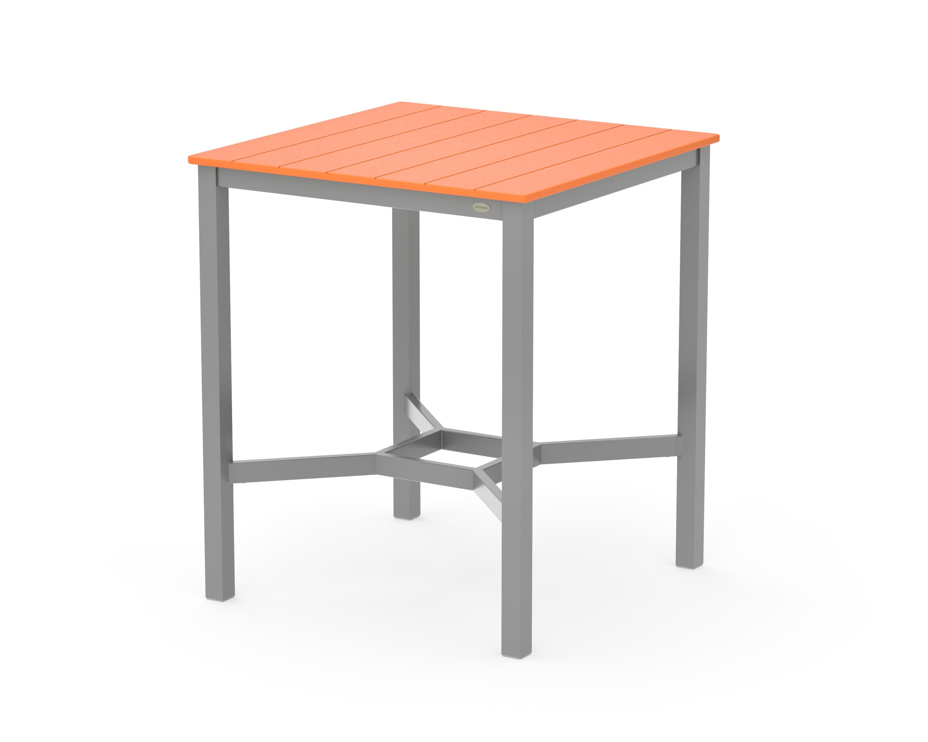 Main Street 36 x 36 Bar Table in Sand / Tangerine