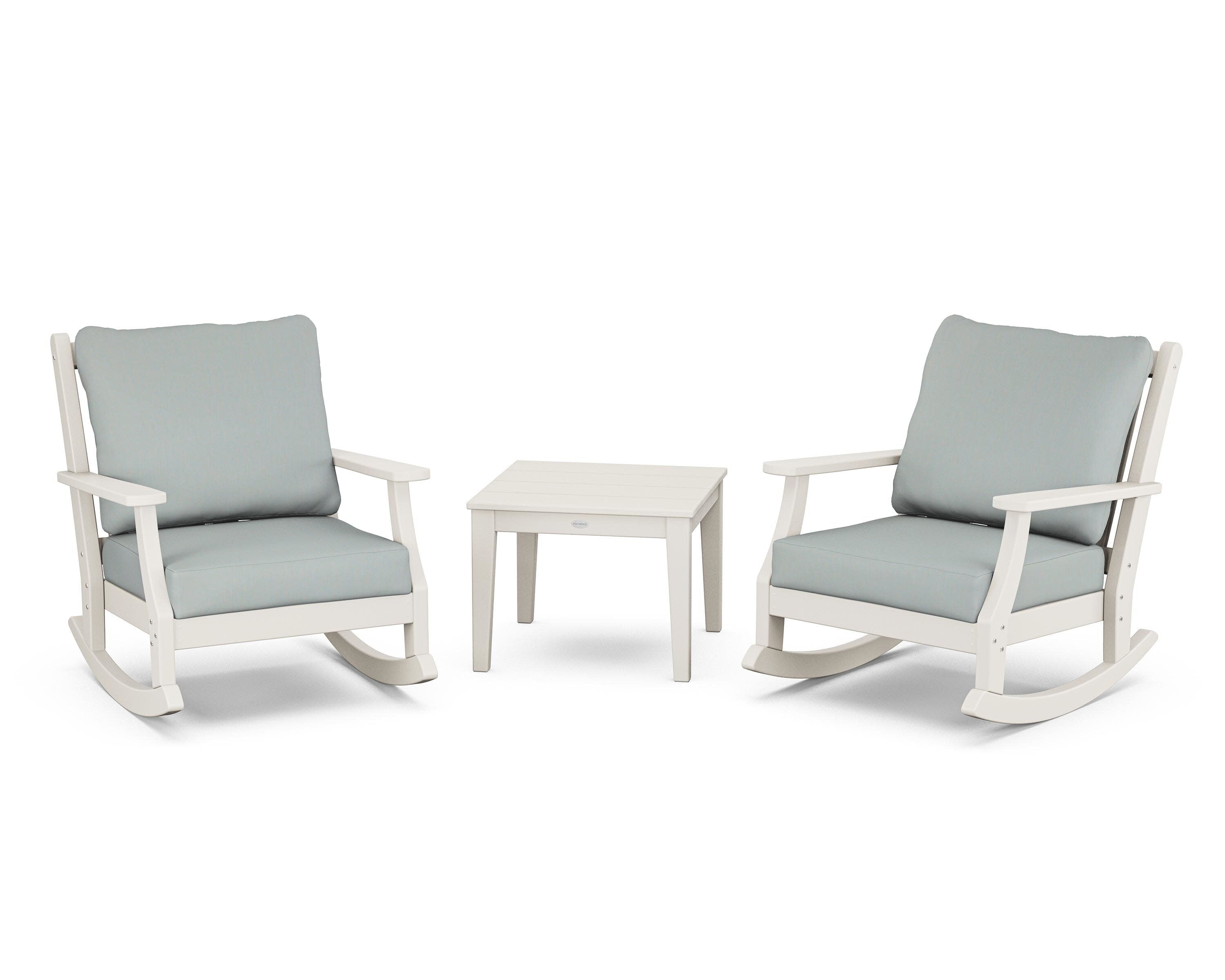 Wovendale 3-Piece Deep Seating Rocker Set in Sand / Spa