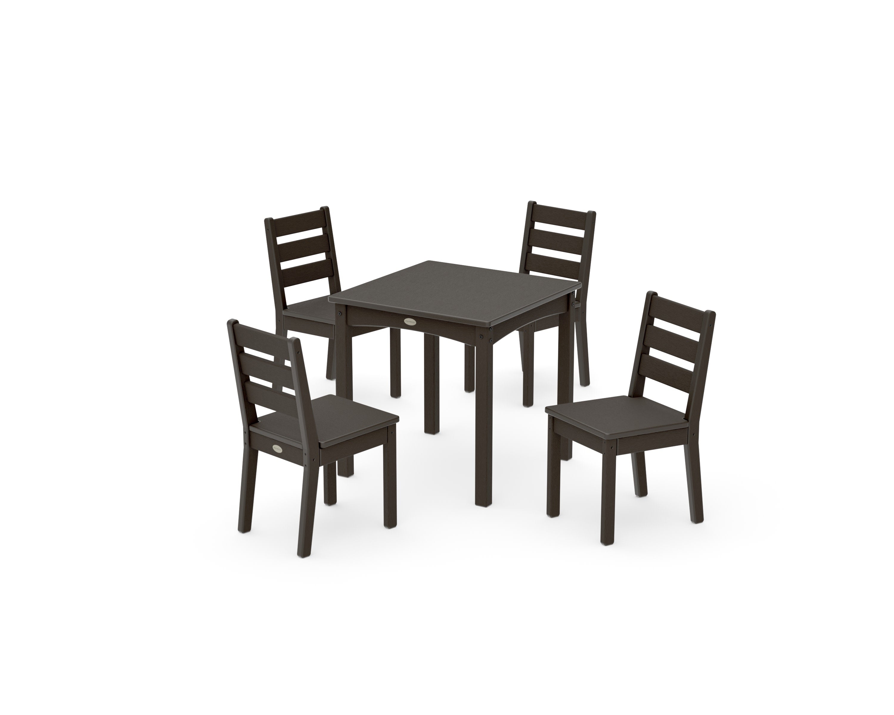 Lakeside Kids 5-Piece Dining Set in Vintage Coffee