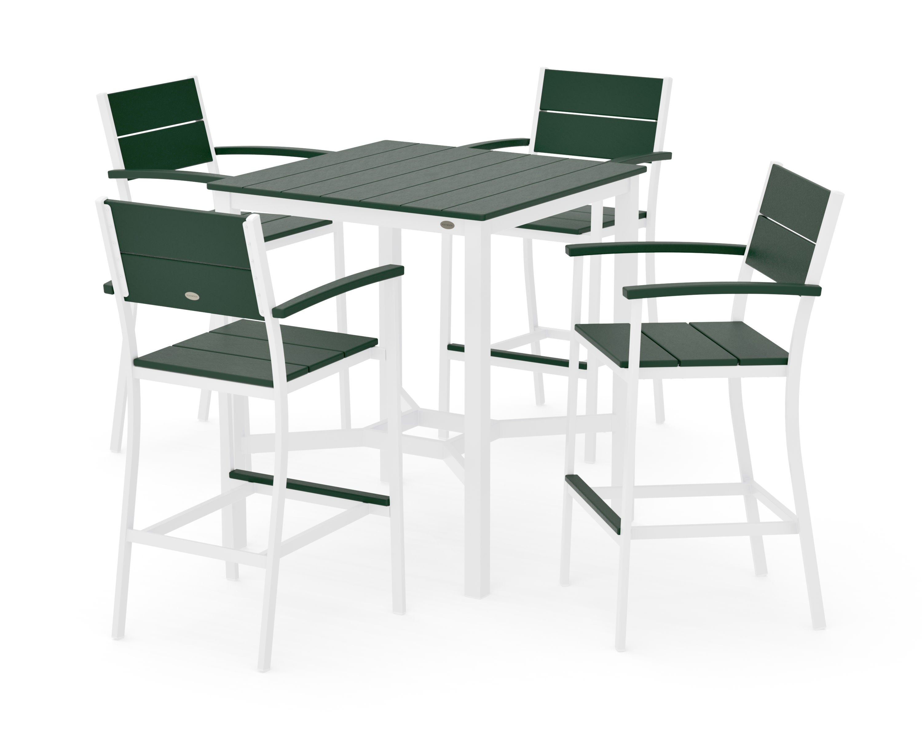 Main Street 5-Piece Bar Set in White / Green