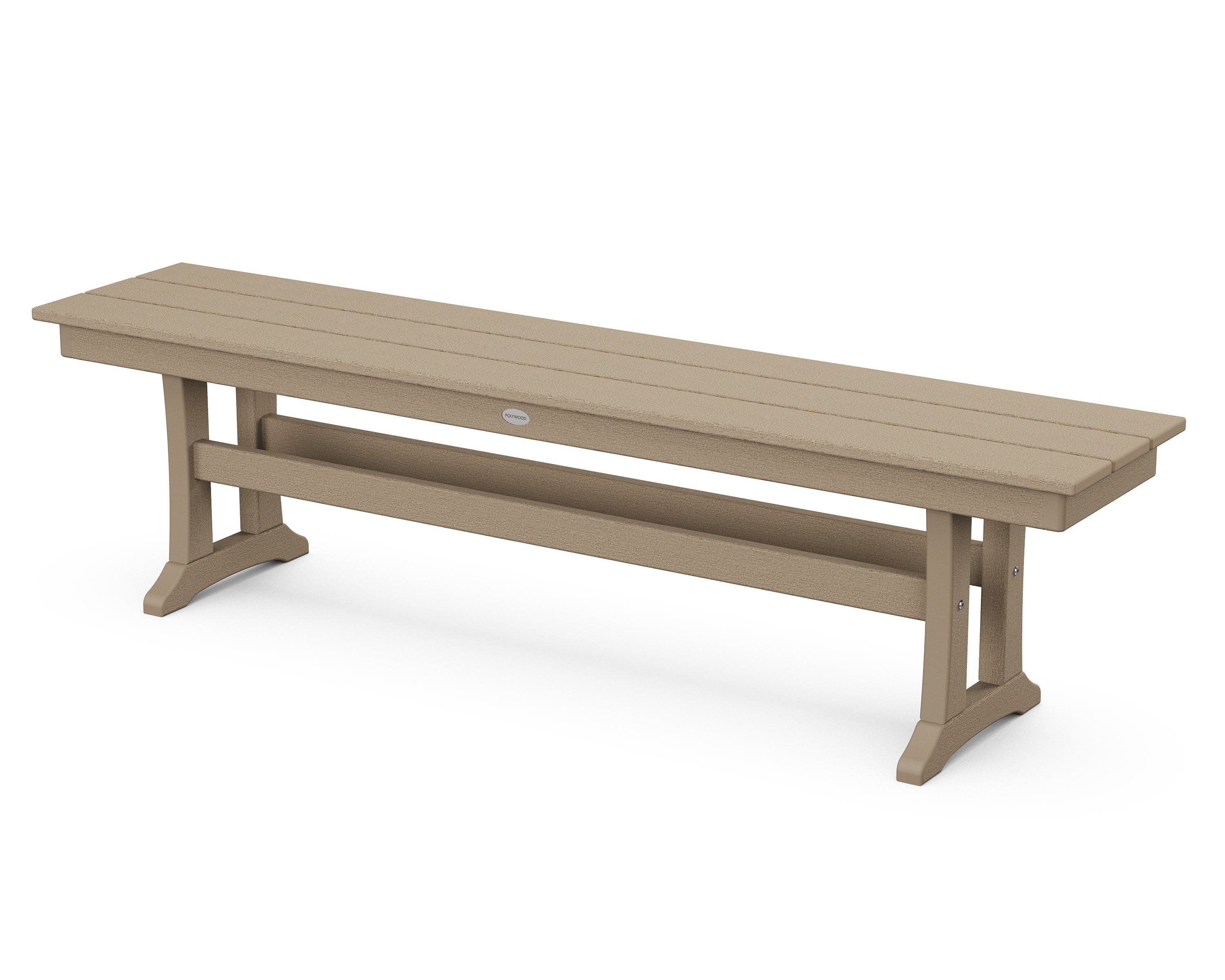 Farmhouse Trestle 65" Bench in Vintage Sahara