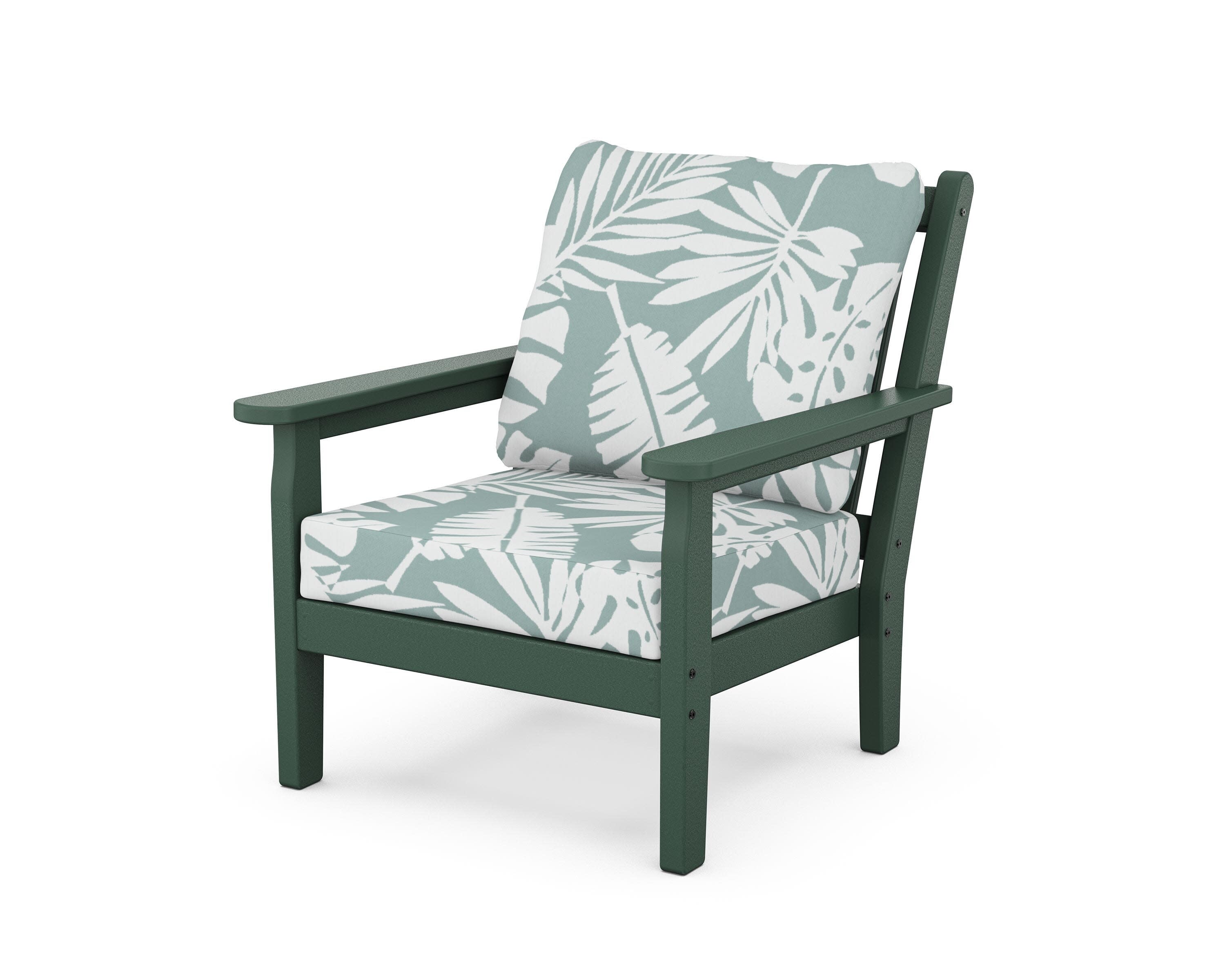Chippendale Deep Seating Chair in Green / Leaf Glacier Spa