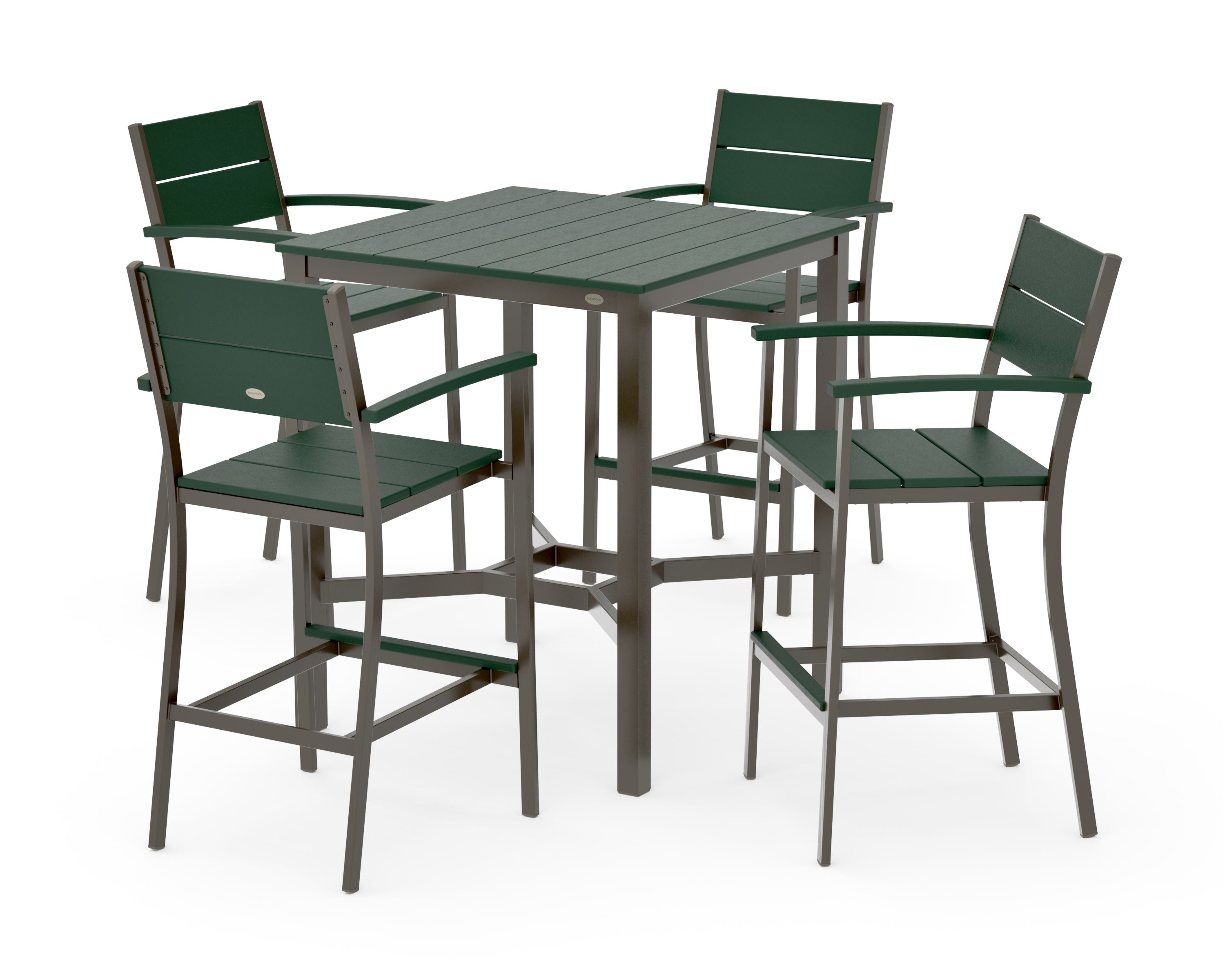 Main Street 5-Piece Bar Set in Bronze / Green