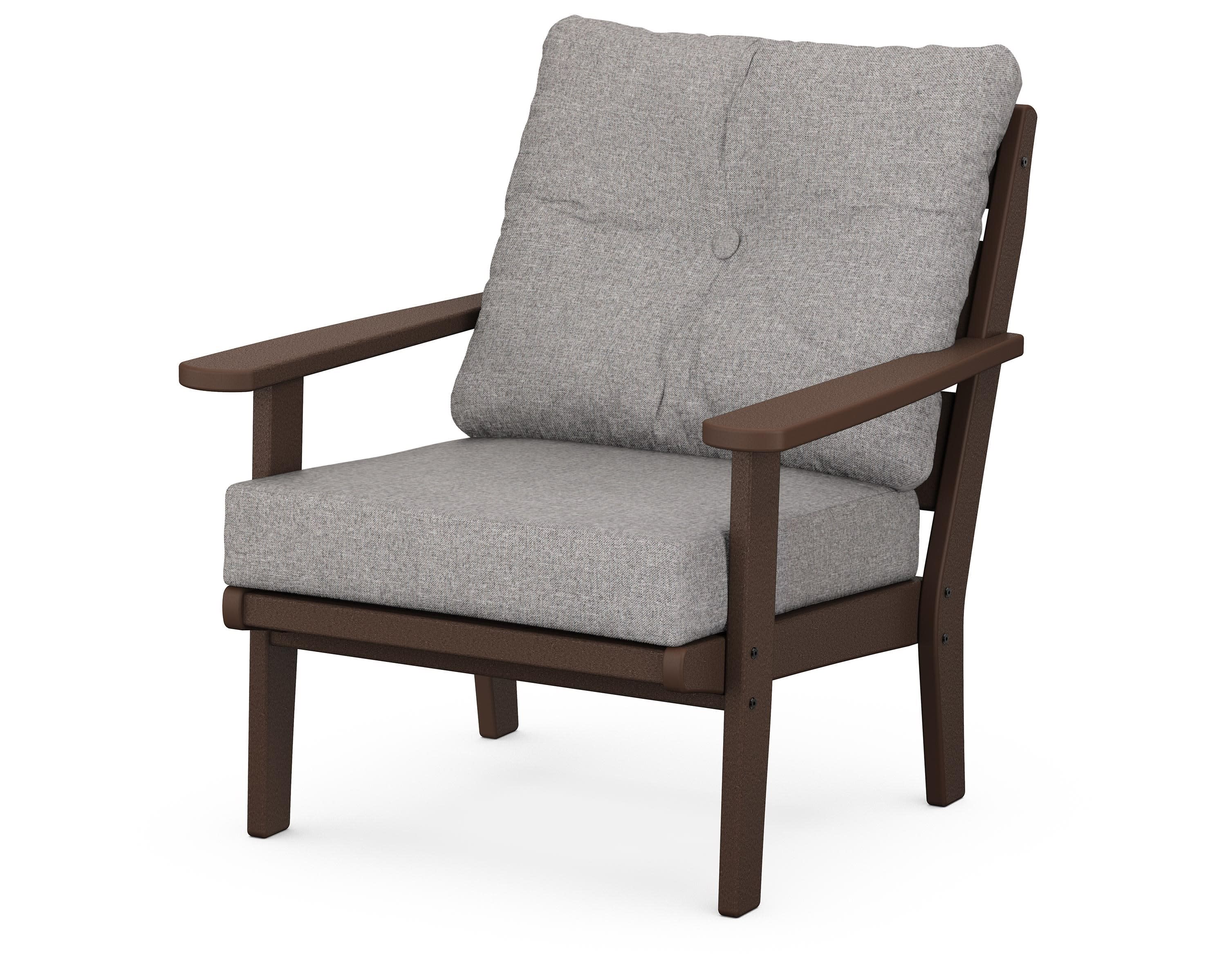 Lakeside Deep Seating Chair in Mahogany / Grey Mist