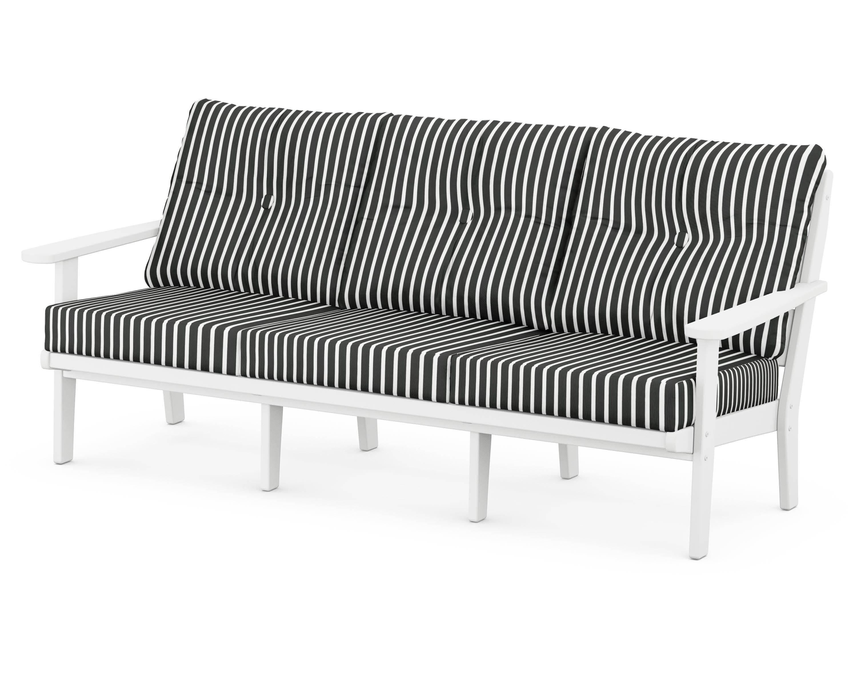 Lakeside Deep Seating Sofa in White / Shore Classic