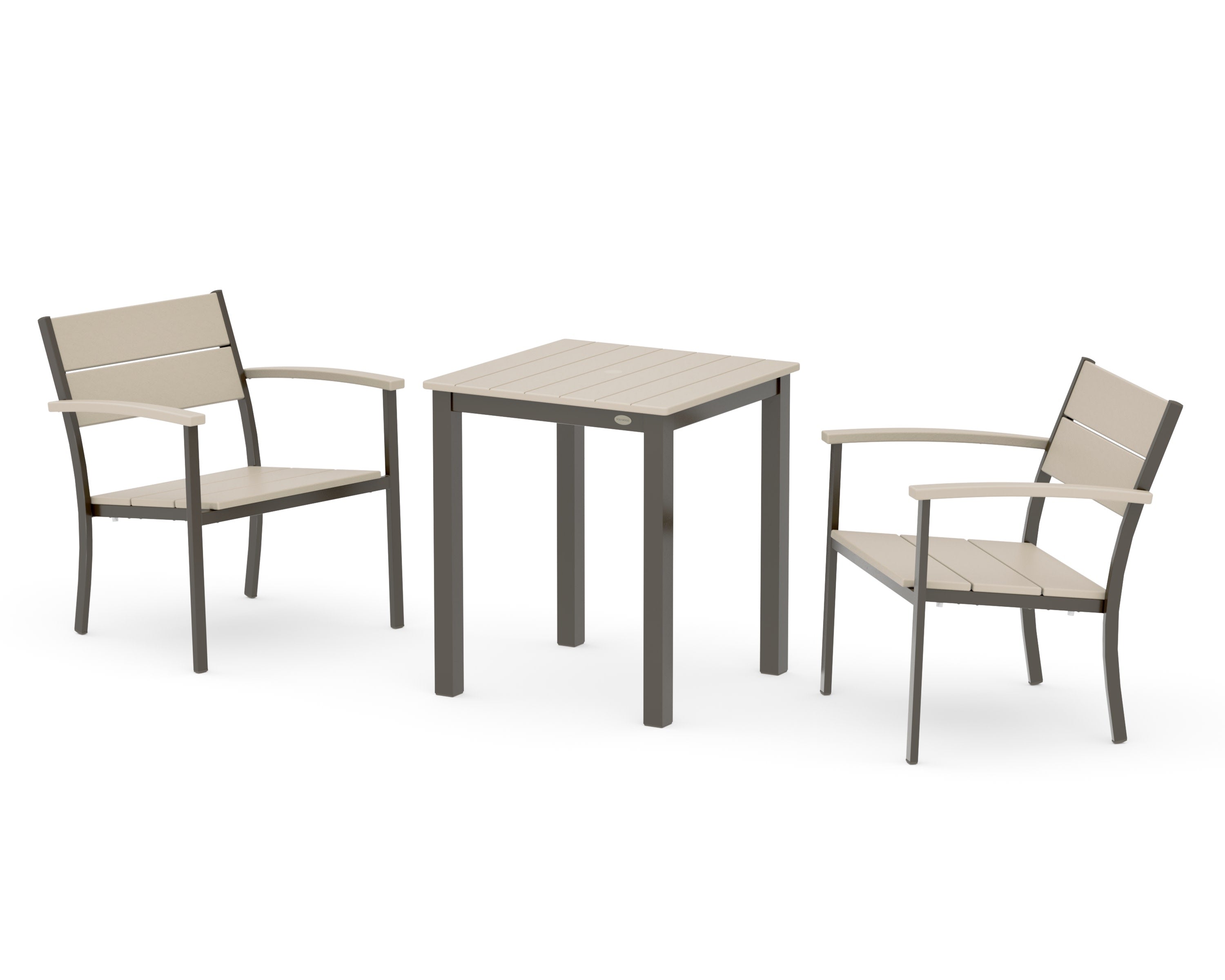Main Street 3-Piece Square Dining Set in Bronze / Sand