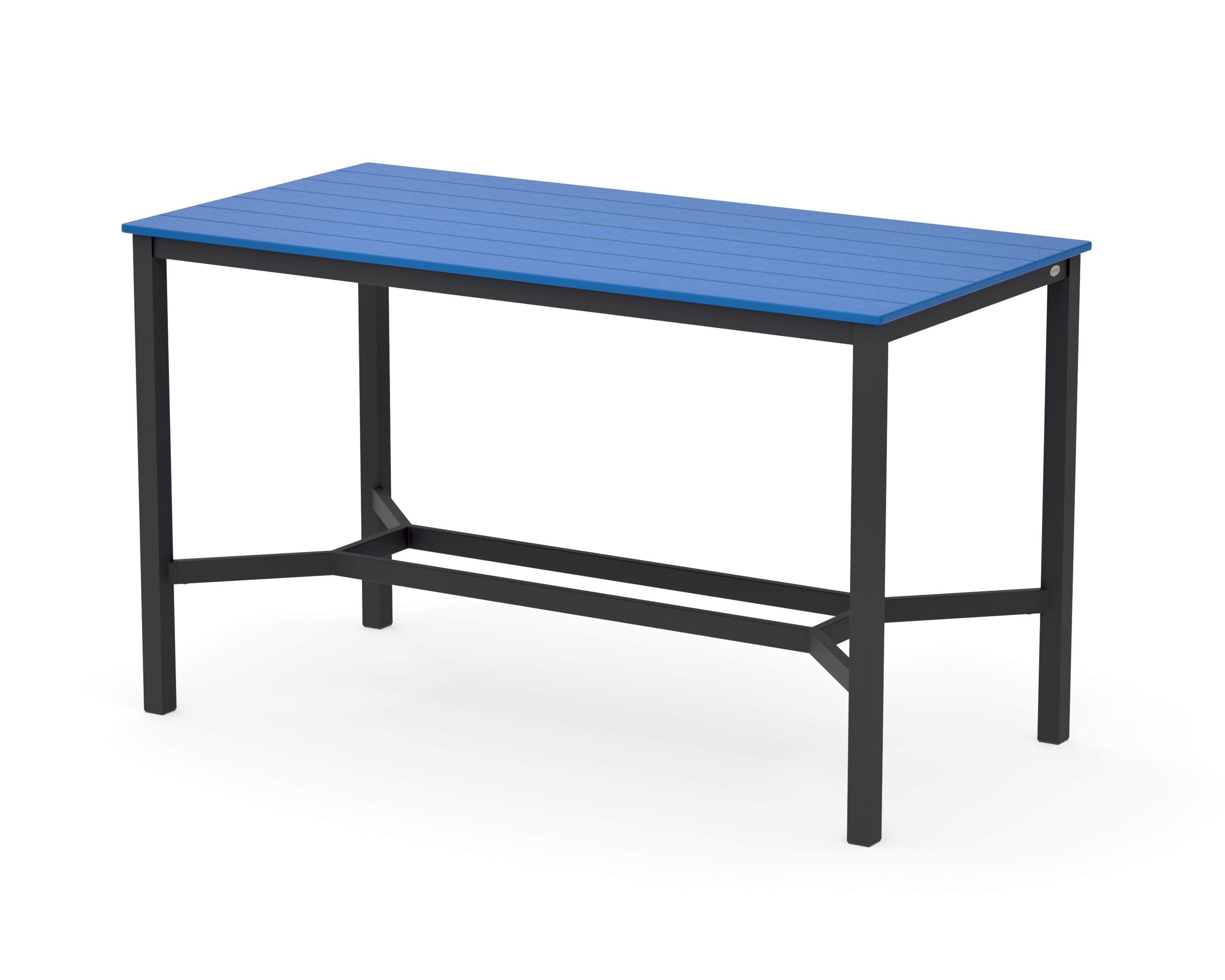 Main Street 36 x 72 Bar Table in Black / Pacific Blue