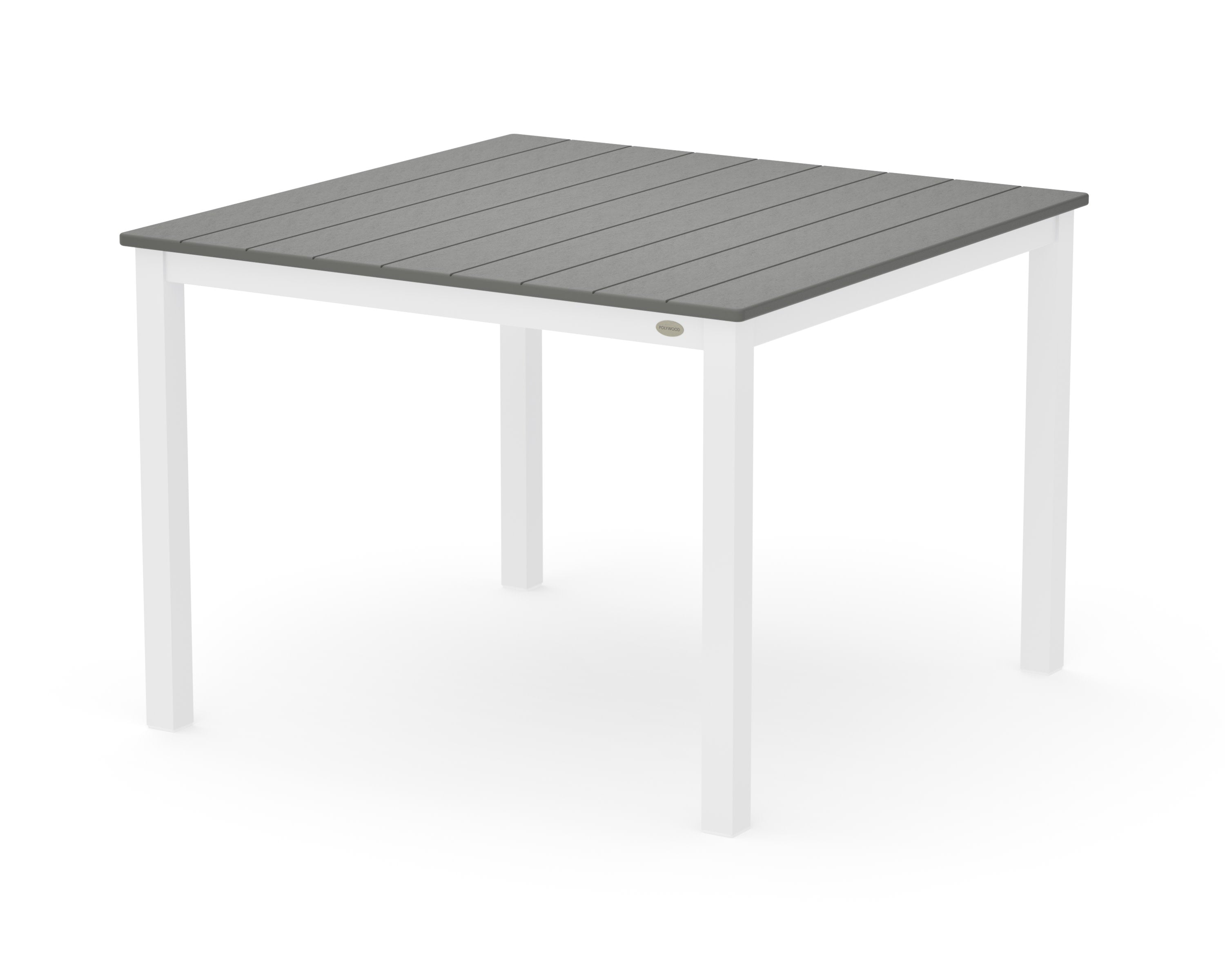 Main Street 42 x 42 Dining Table in White / Slate Grey
