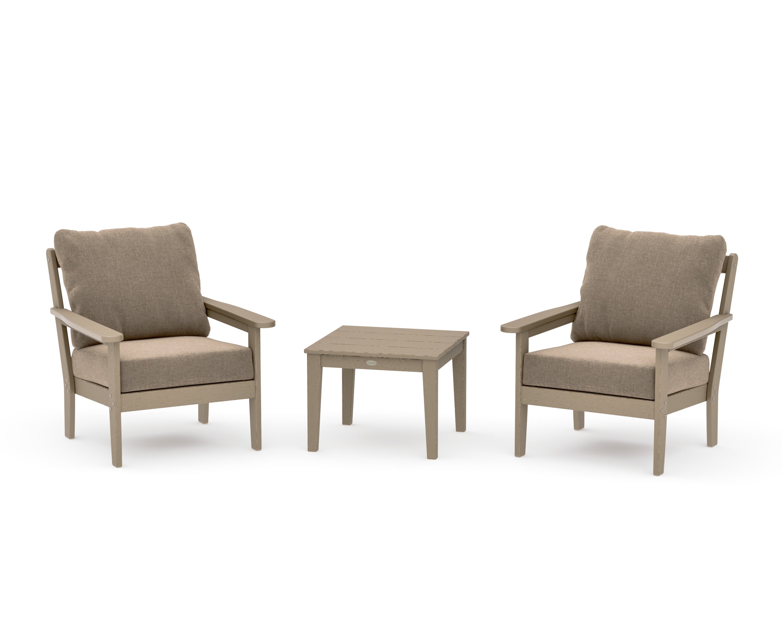 Cottage 3-Piece Deep Seating Set in Vintage Sahara / Spiced Burlap