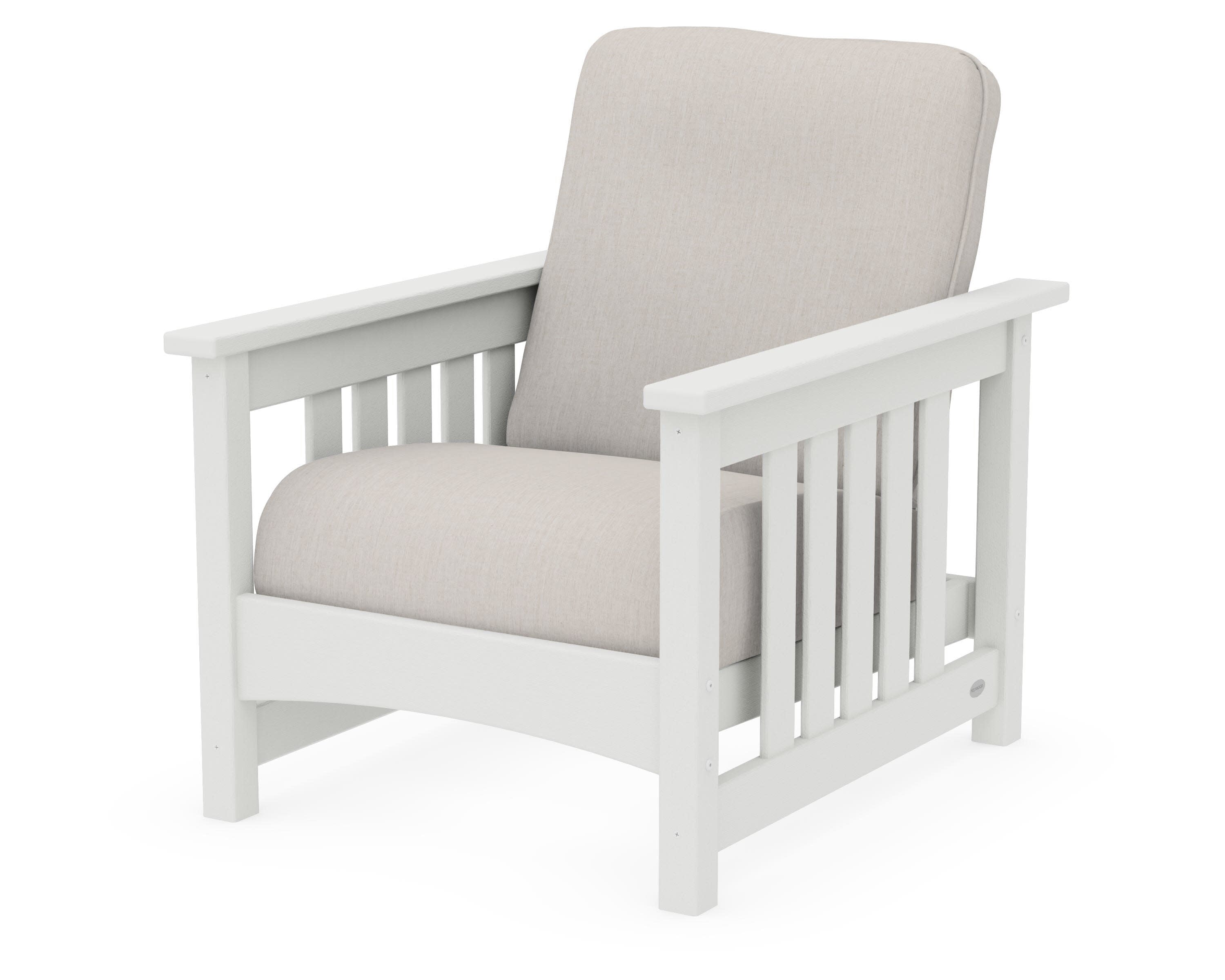 Club Mission Chair in Vintage White / Cast Ash