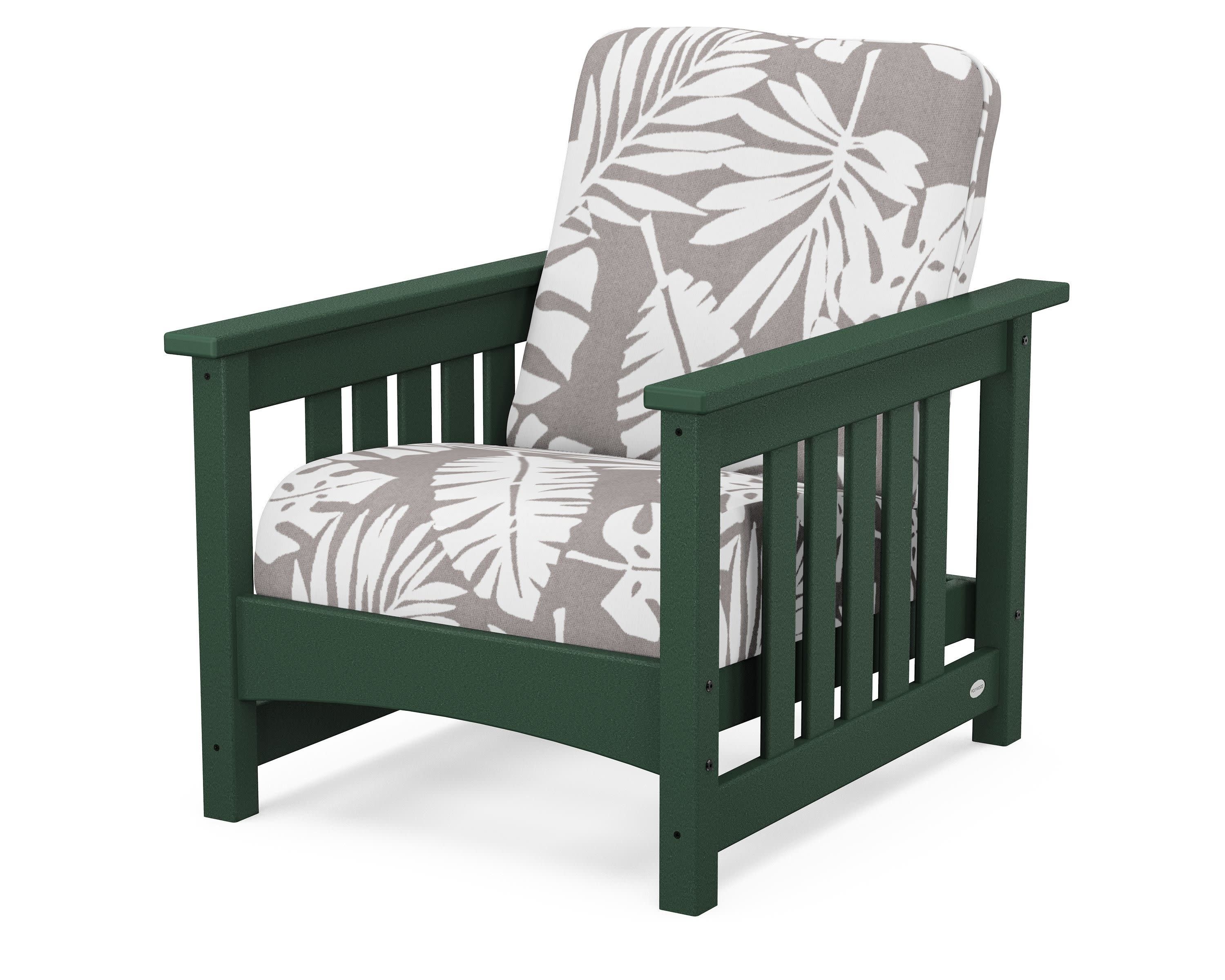 Club Mission Chair in Green / Leaf Grey Mist