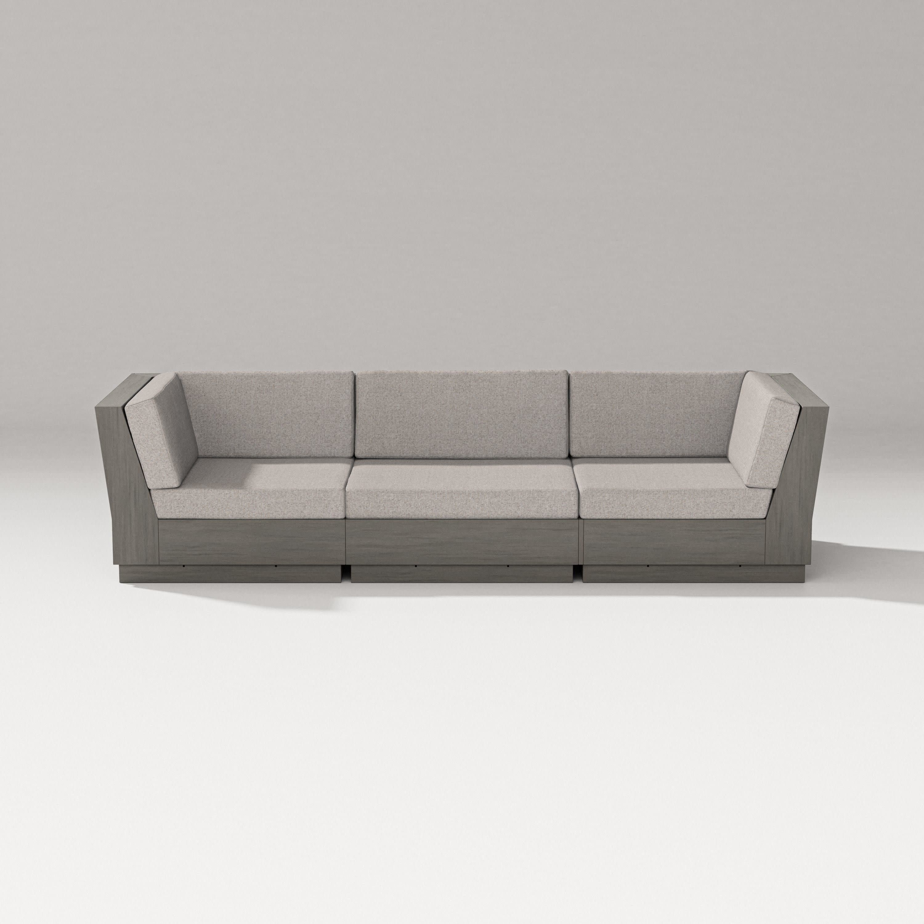 Elevate Sofa Sectional in Driftwood / Weathered Tweed