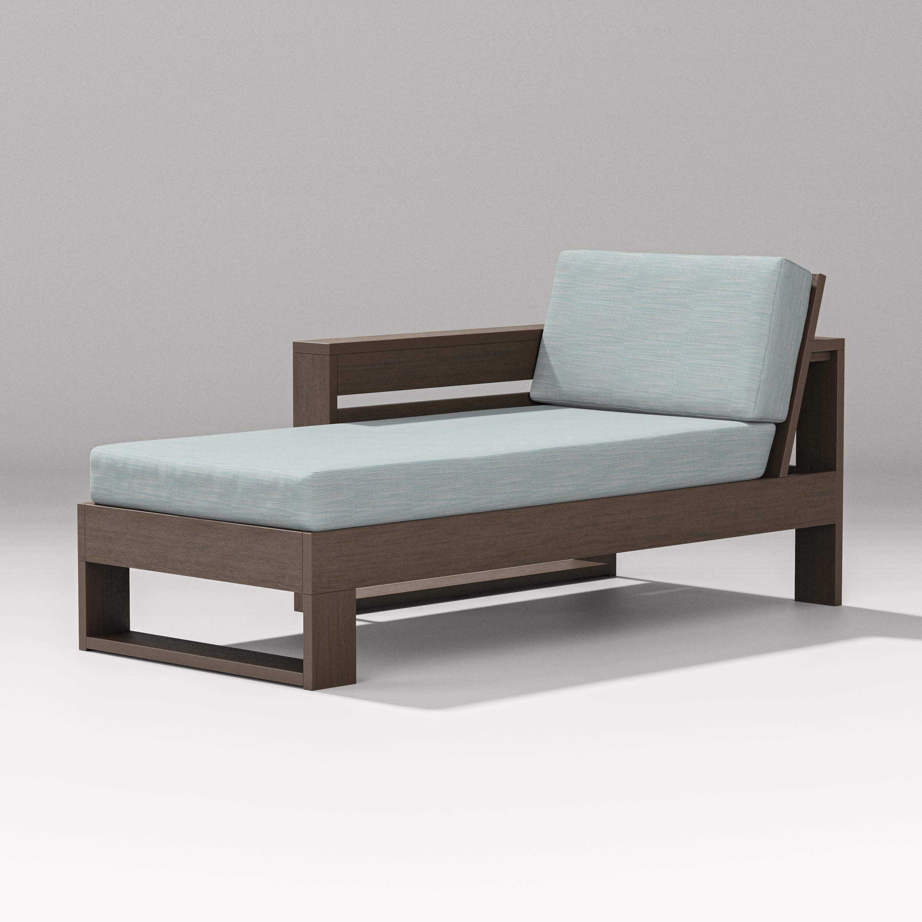 Latitude Modular Left Arm Chaise in Kona / Soothe Mist