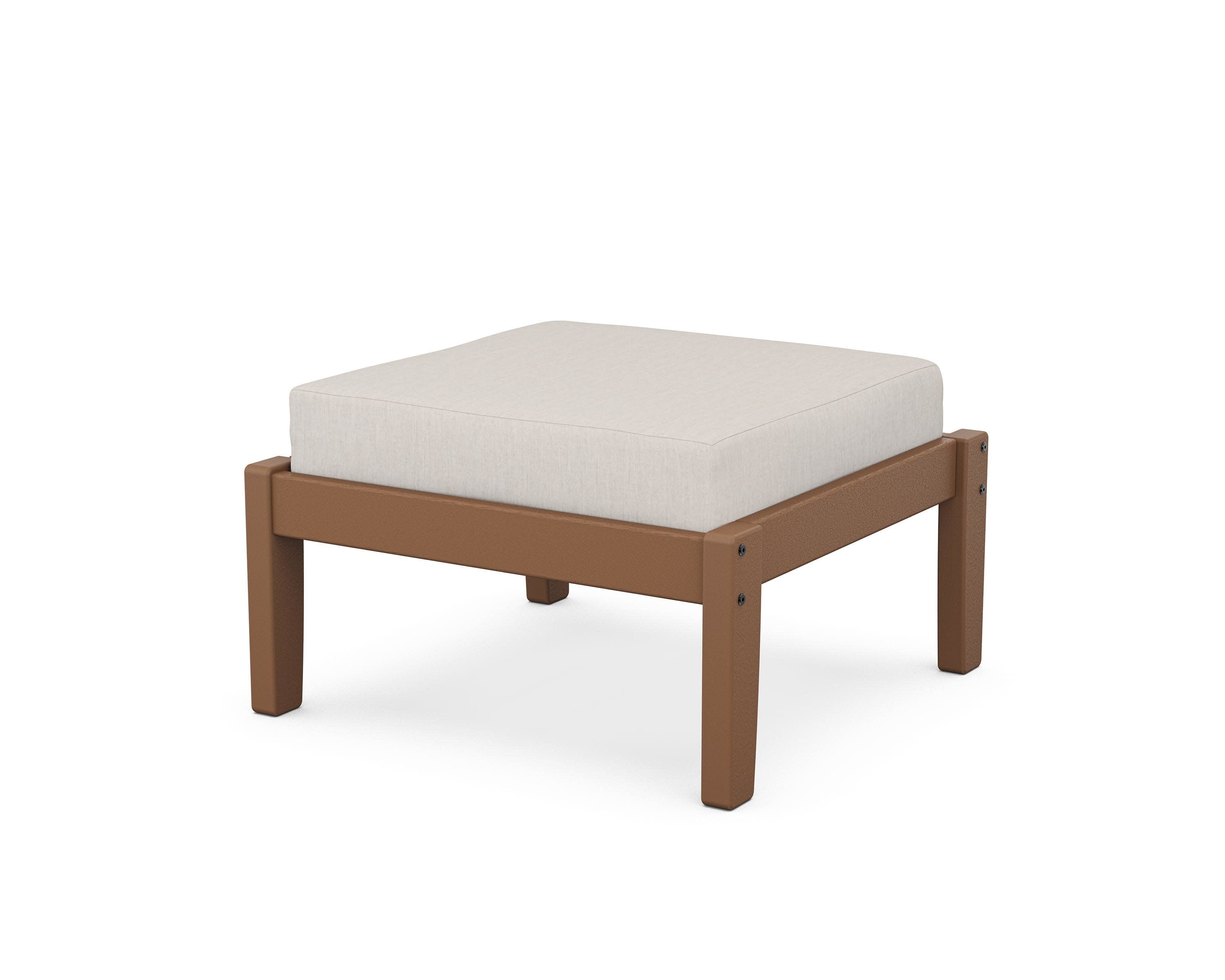 Deep Seating Ottoman in Teak / Cast Ash