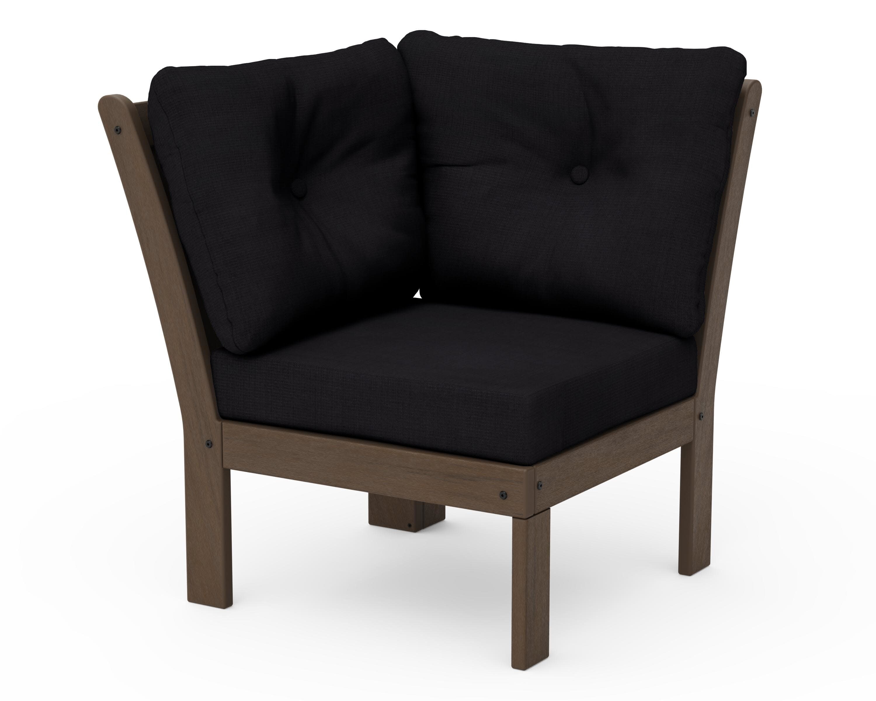 Vineyard Modular Corner Chair in Kona / Midnight Linen