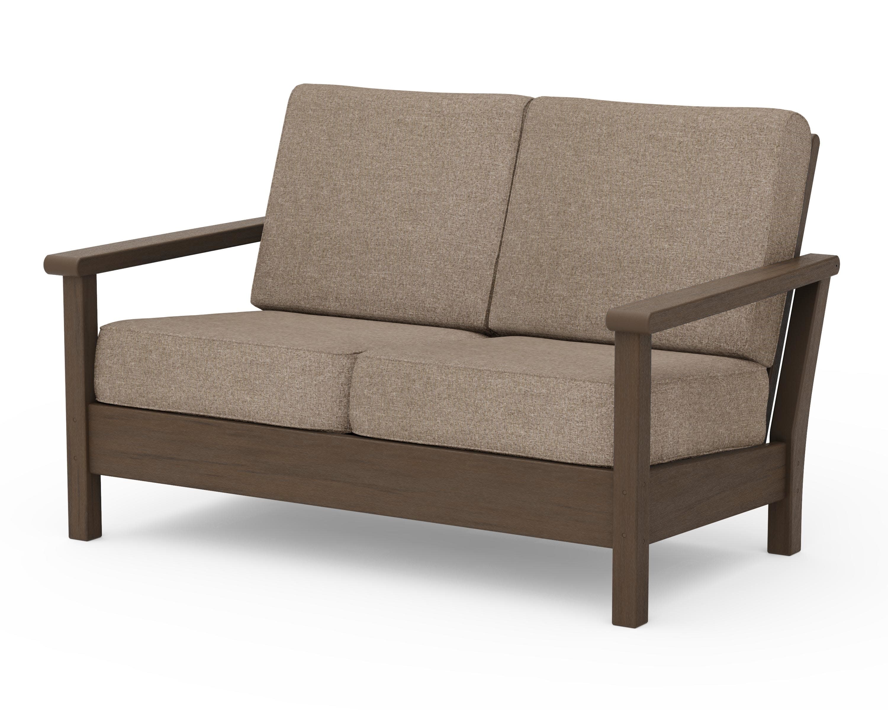 Harbour Deep Seating Loveseat in Kona / Spiced Burlap