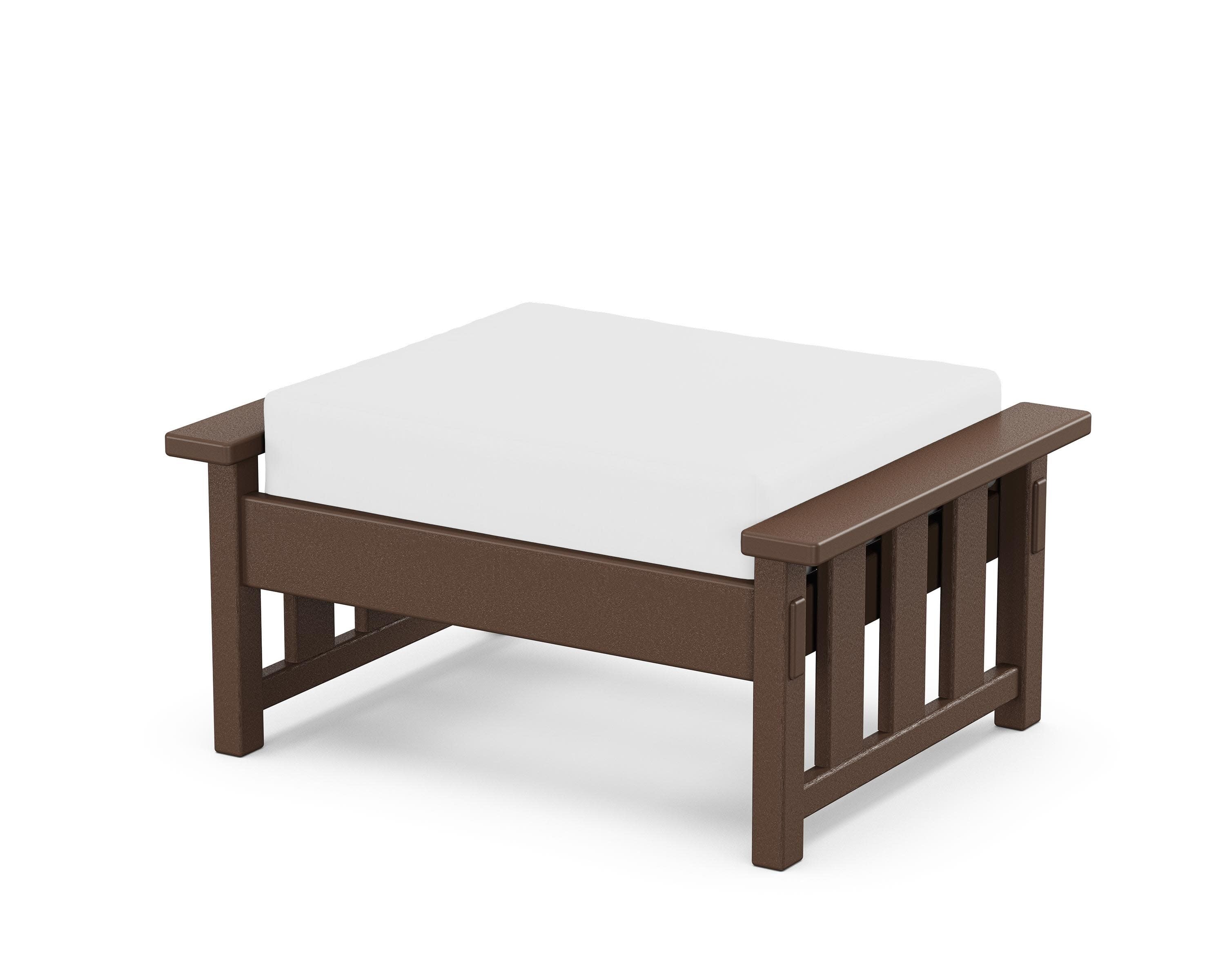 Acadia Deep Seating Ottoman in Mahogany / Natural