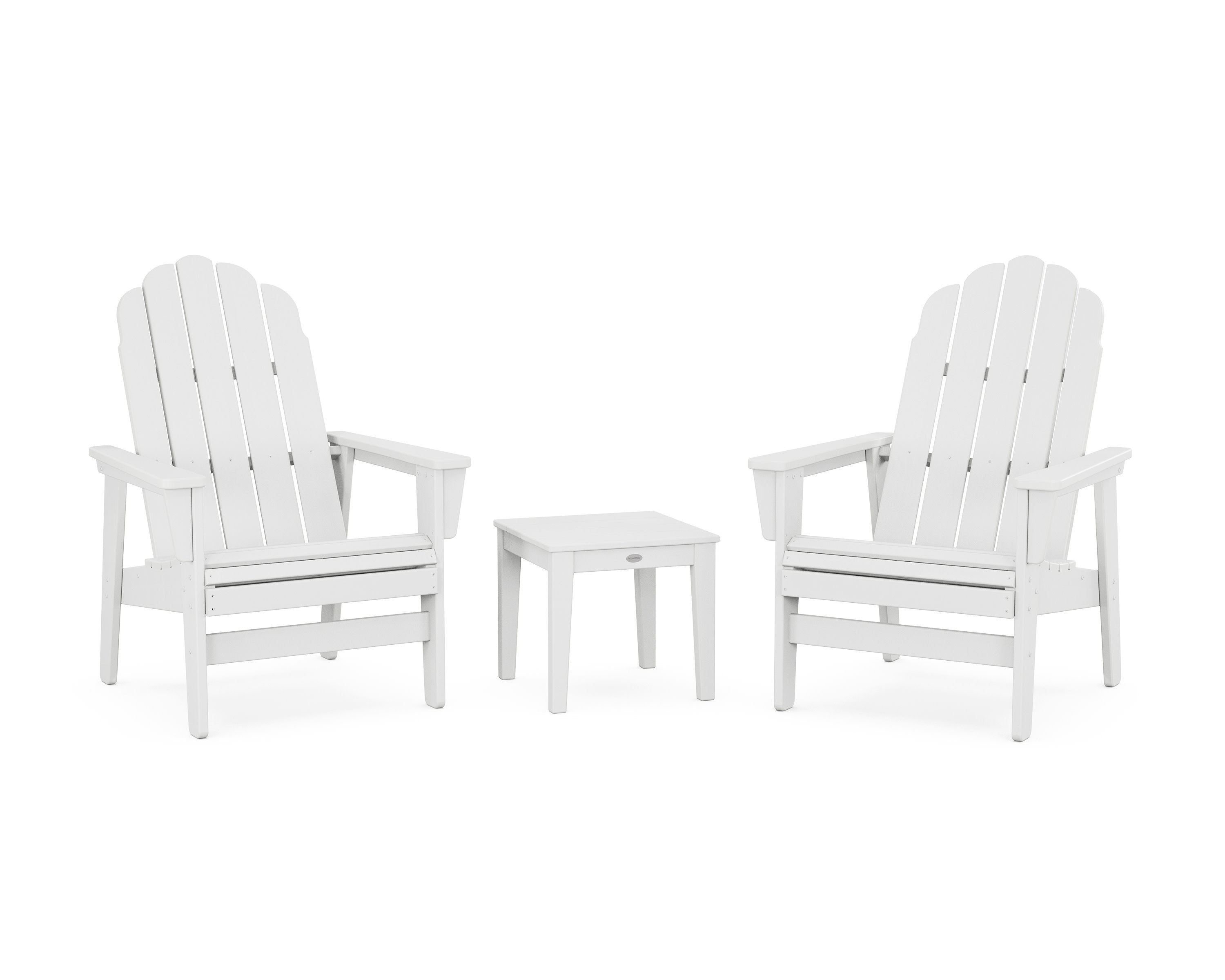 3-Piece Vineyard Grand Upright Adirondack Set in White