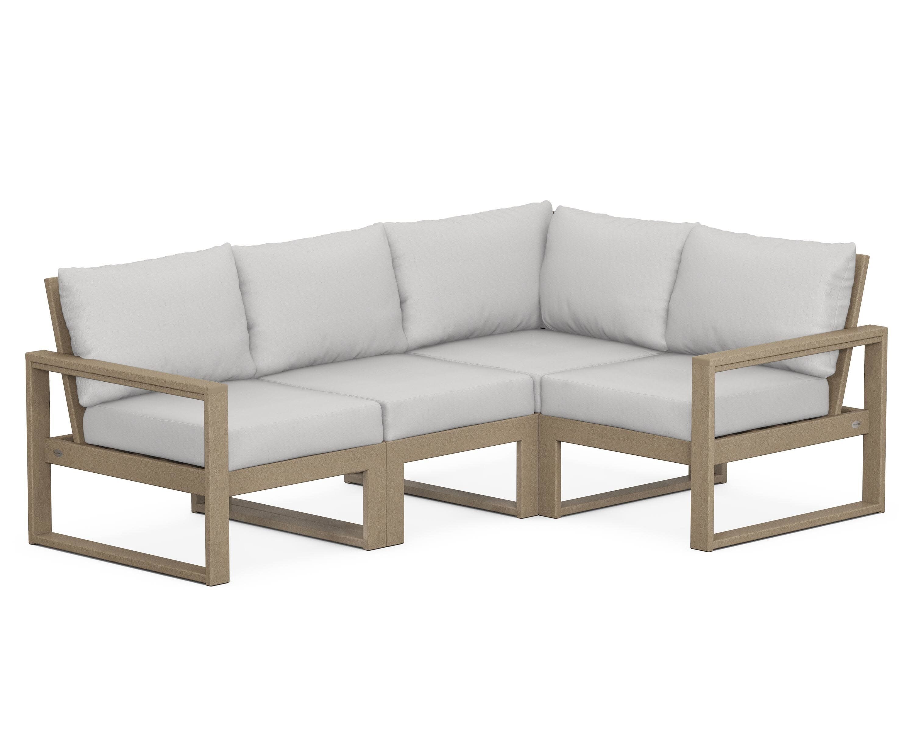 EDGE 4-Piece Modular Deep Seating Set in Vintage Sahara / Diamond in the Rough