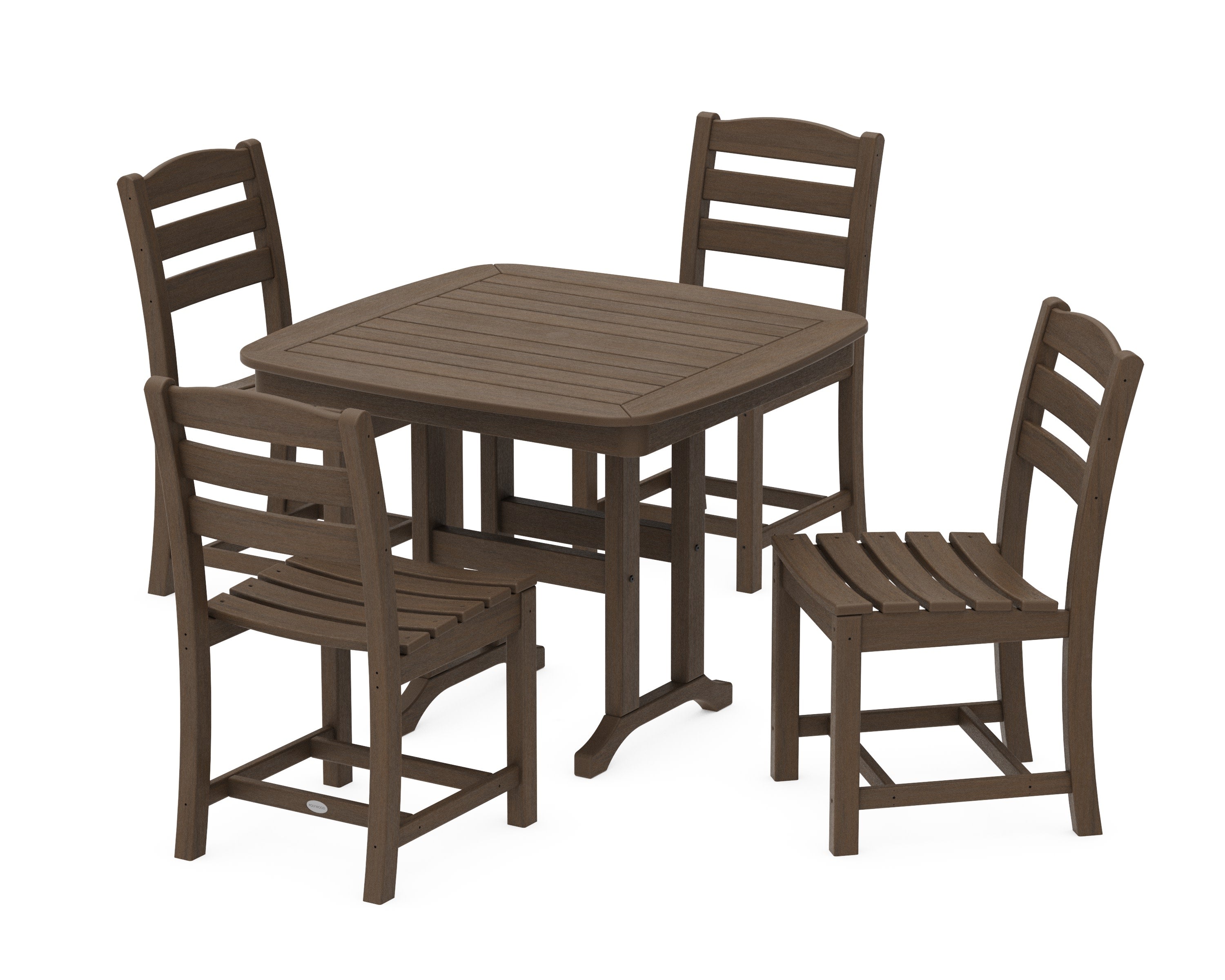 La Casa Caf 5-Piece Side Chair Dining Set in Kona
