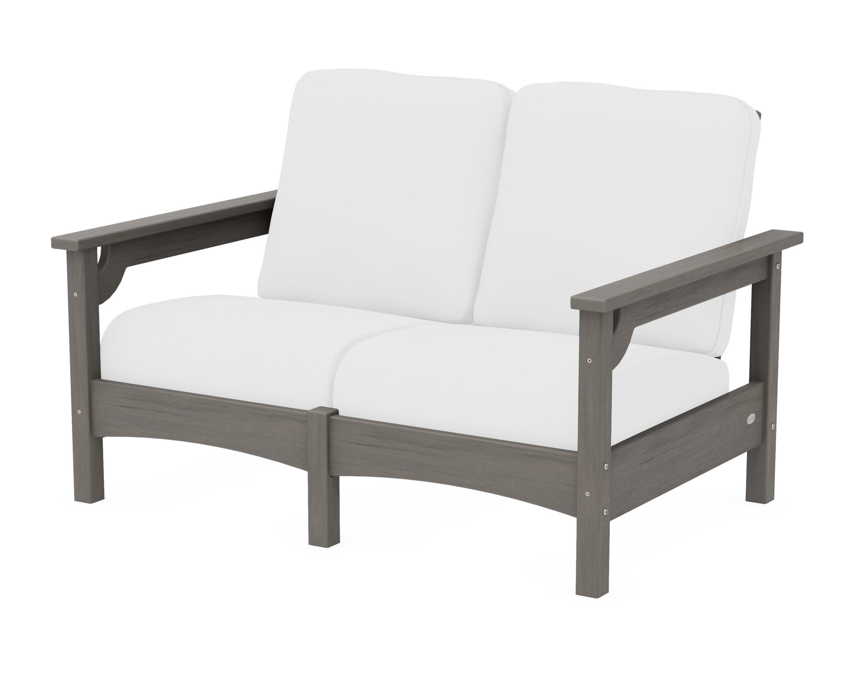 Club Loveseat in Driftwood / Natural