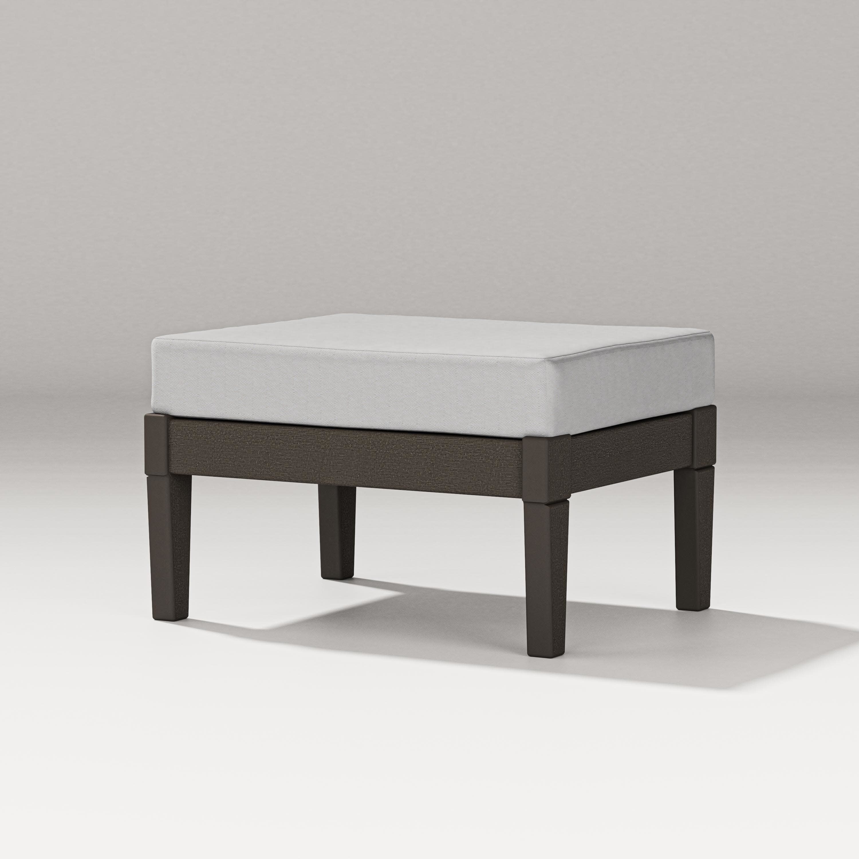 Estate Lounge Ottoman in Vintage Coffee / Diamond in the Rough