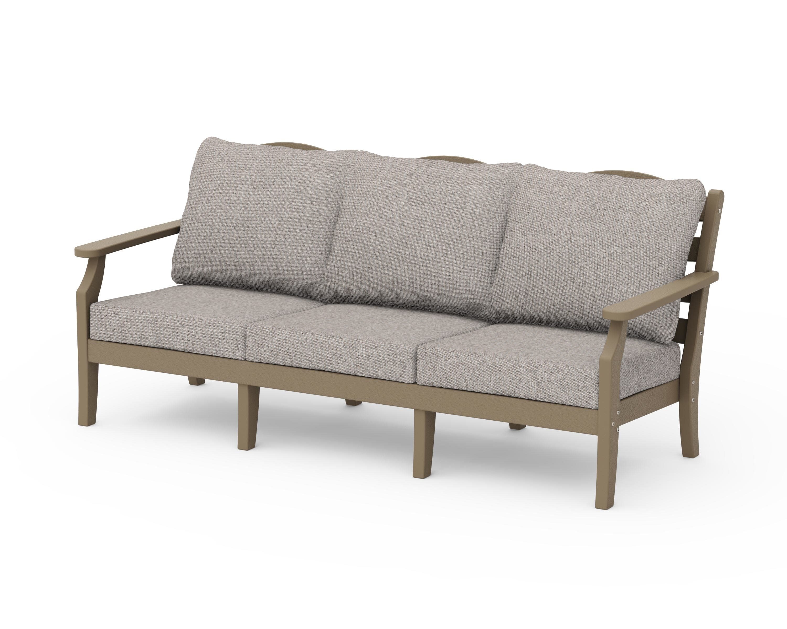 Savannah Deep Seating Sofa in Vintage Sahara / Weathered Tweed