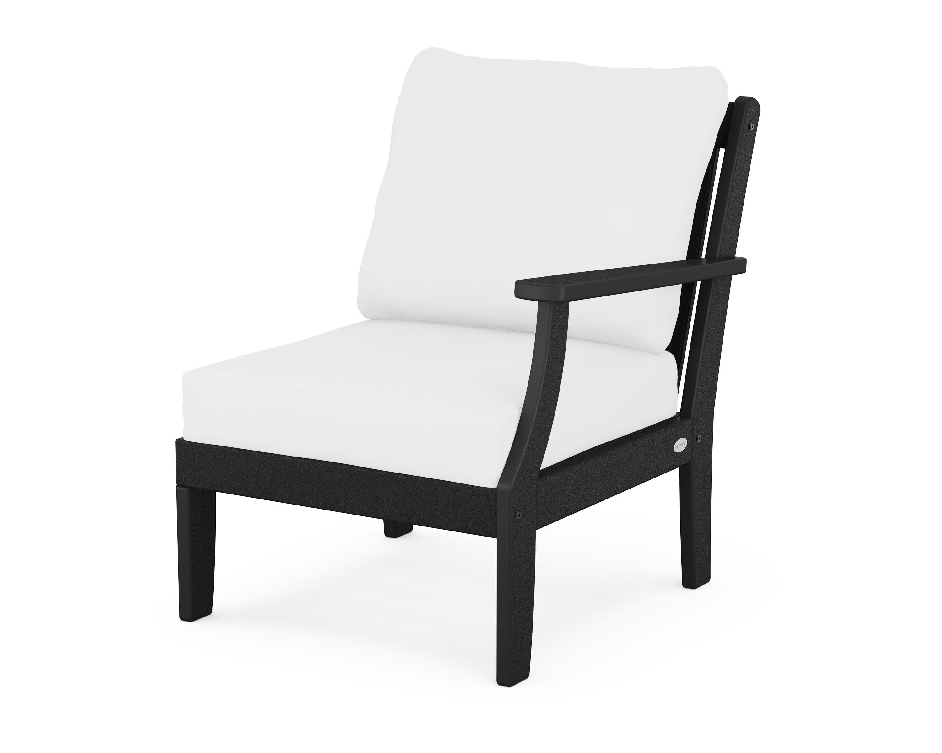 Braxton Modular Right Arm Chair in Black / Natural