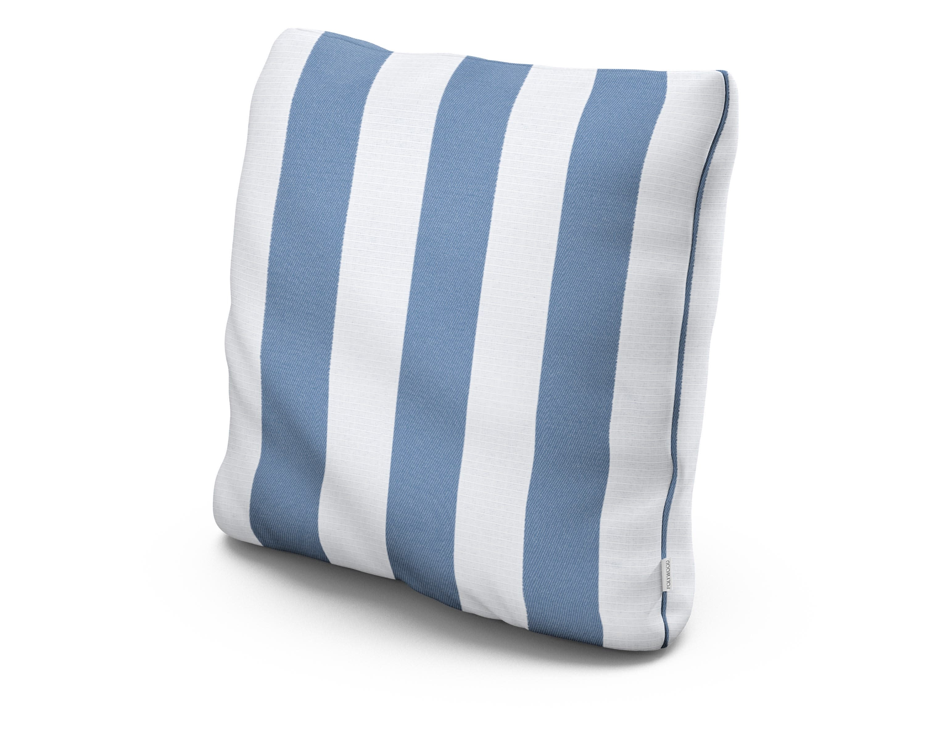 22" Outdoor Throw Pillow in Cabana Stripe Sky Blue