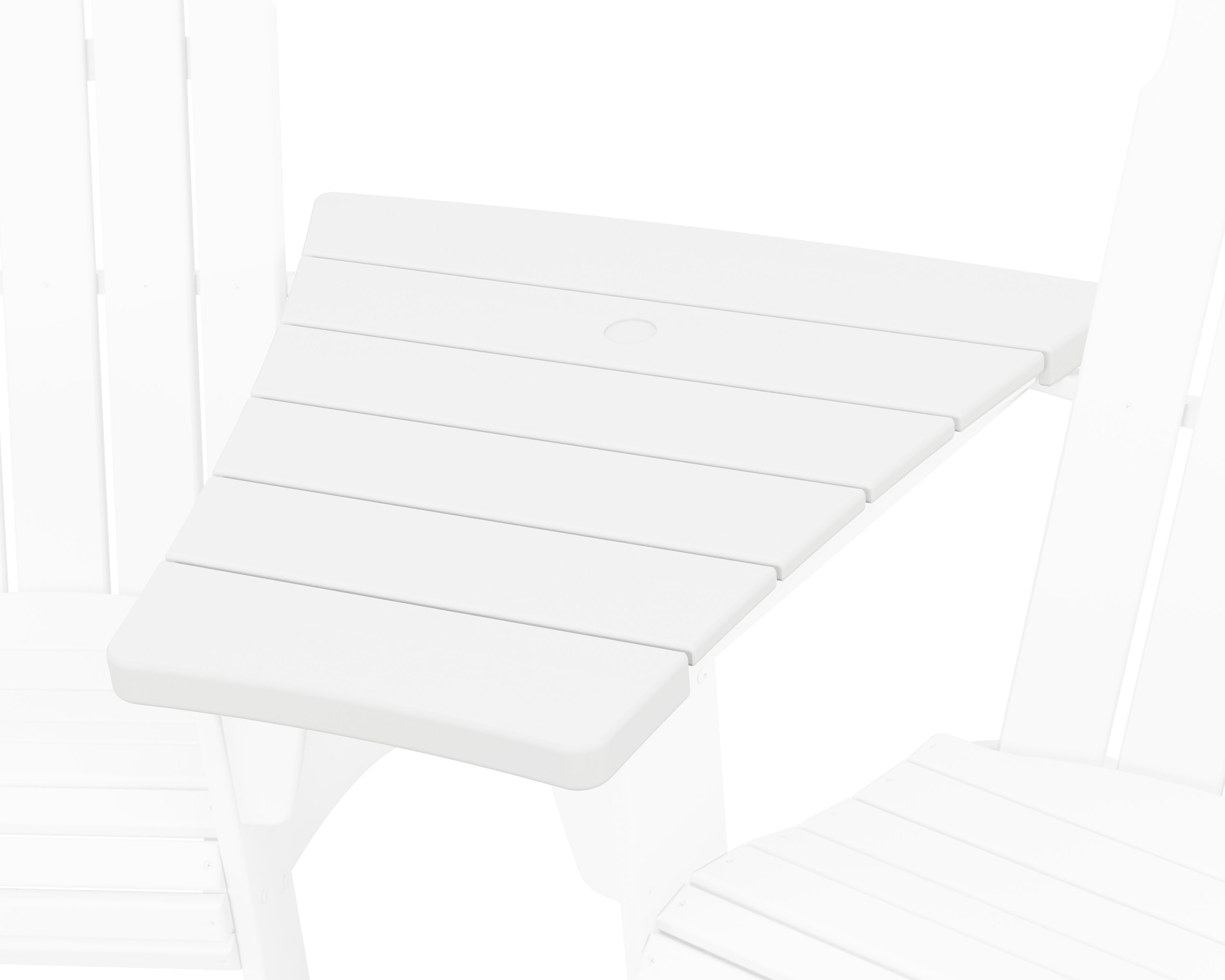 600 Series Angled Adirondack Connecting Table in White