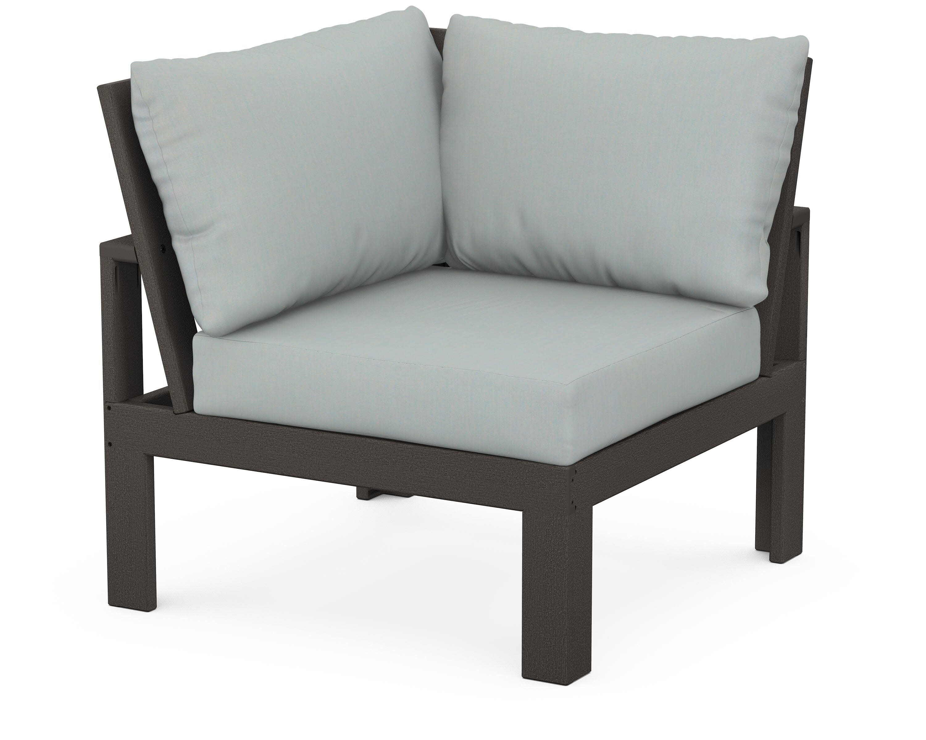 Modular Corner Chair in Vintage Coffee / Spa