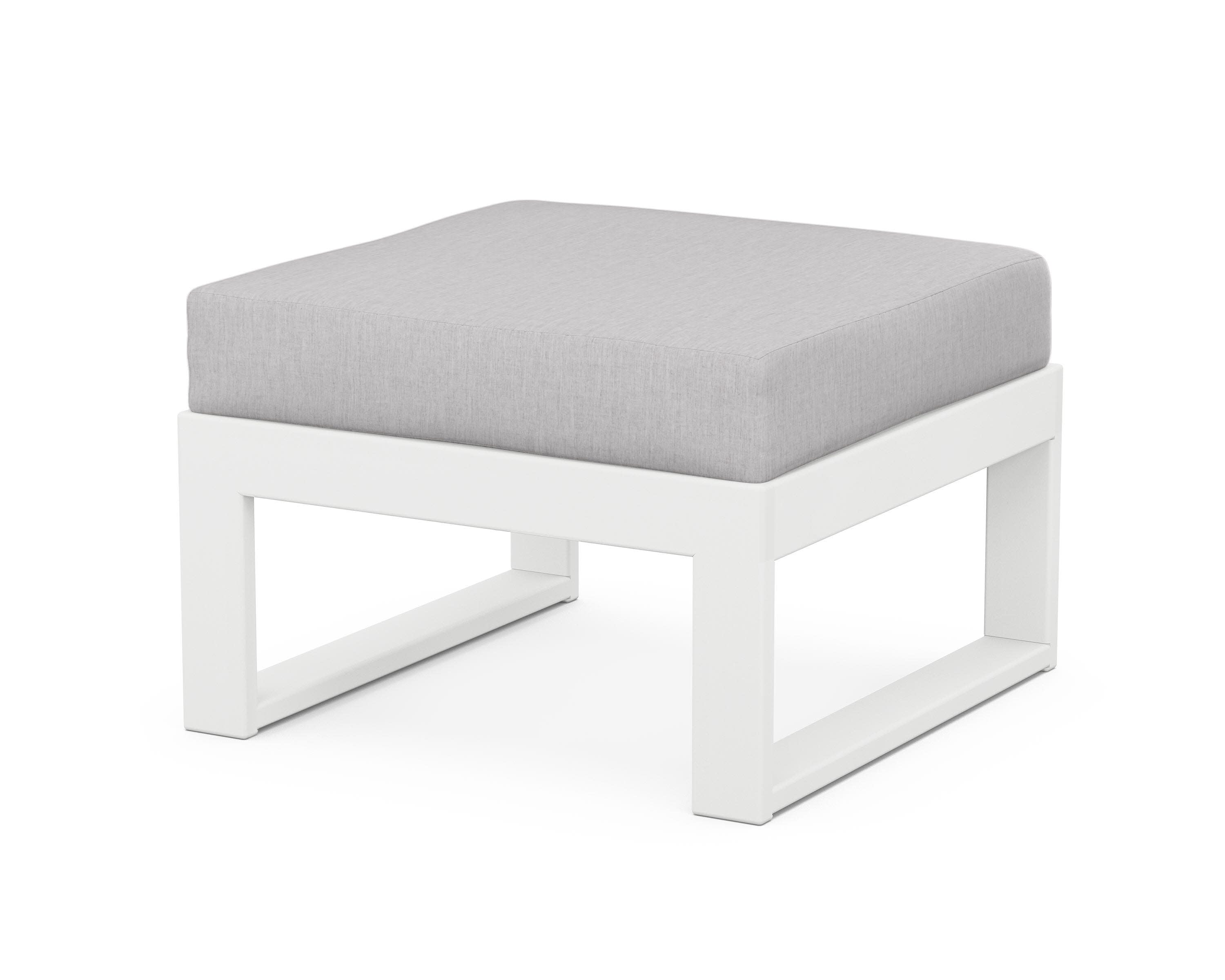 Modular Ottoman - Modern in White / Granite