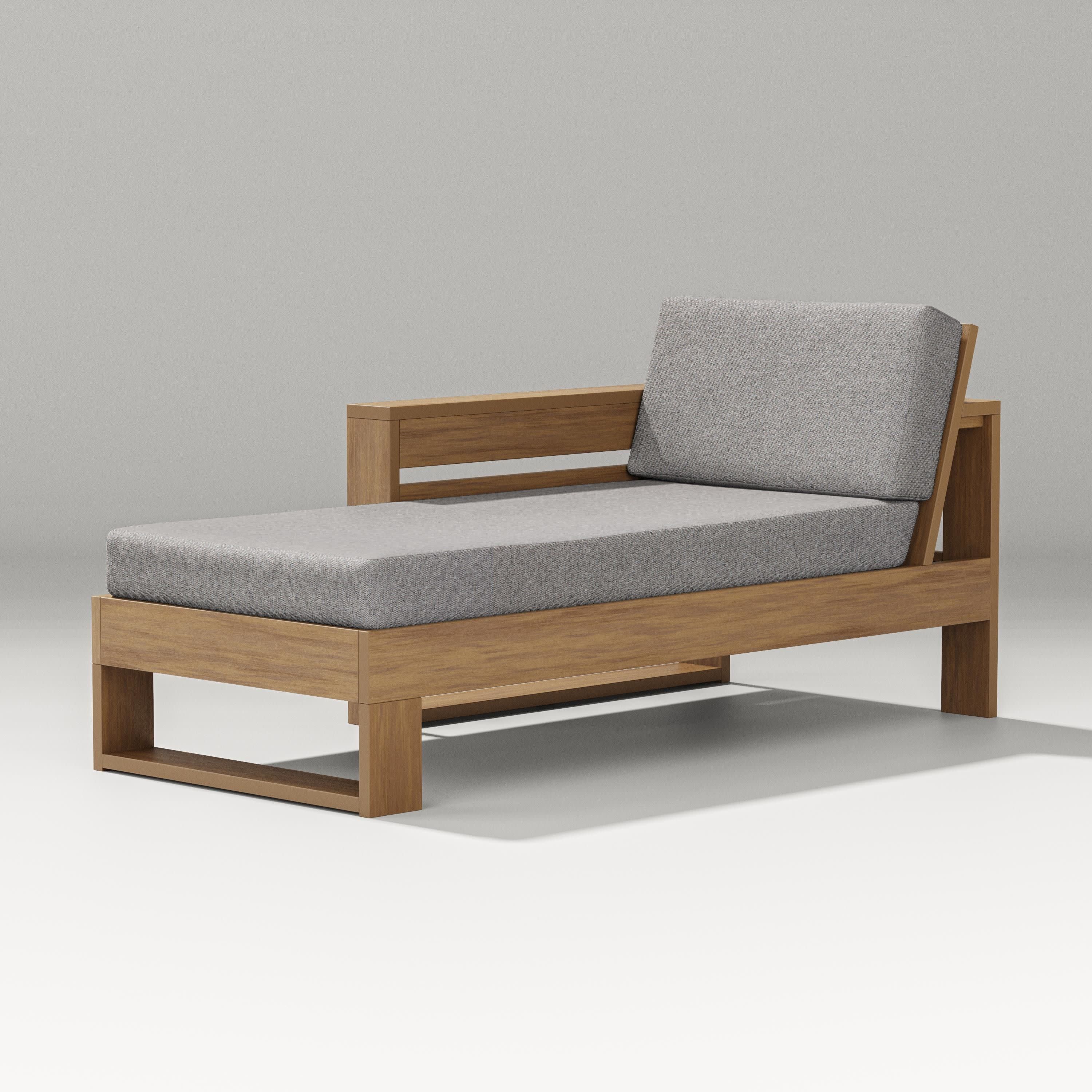 Latitude Modular Left Arm Chaise in Natural / Grey Mist