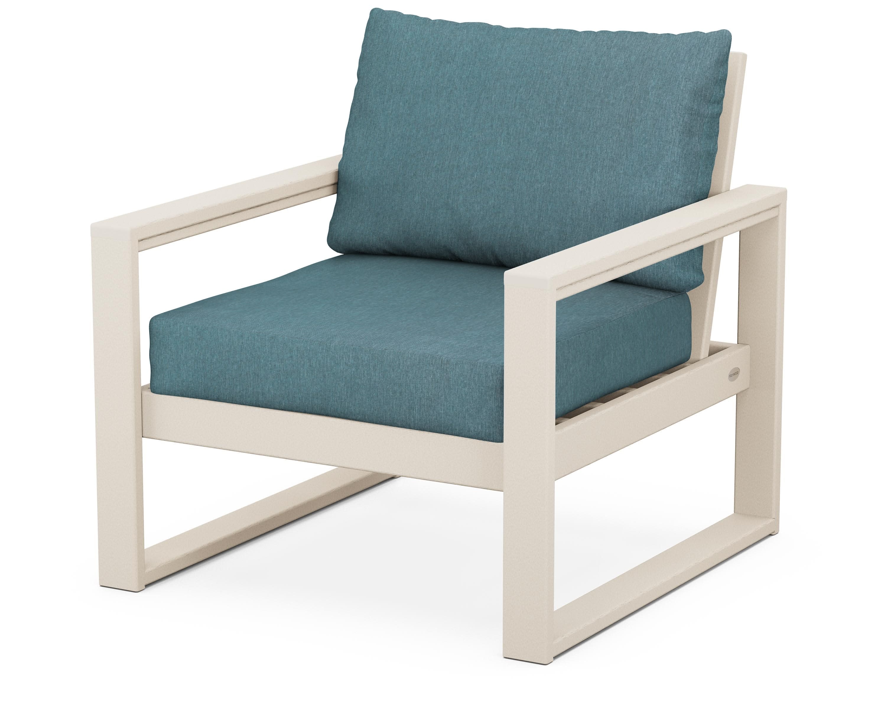 EDGE Club Chair in Sand / Ocean Teal