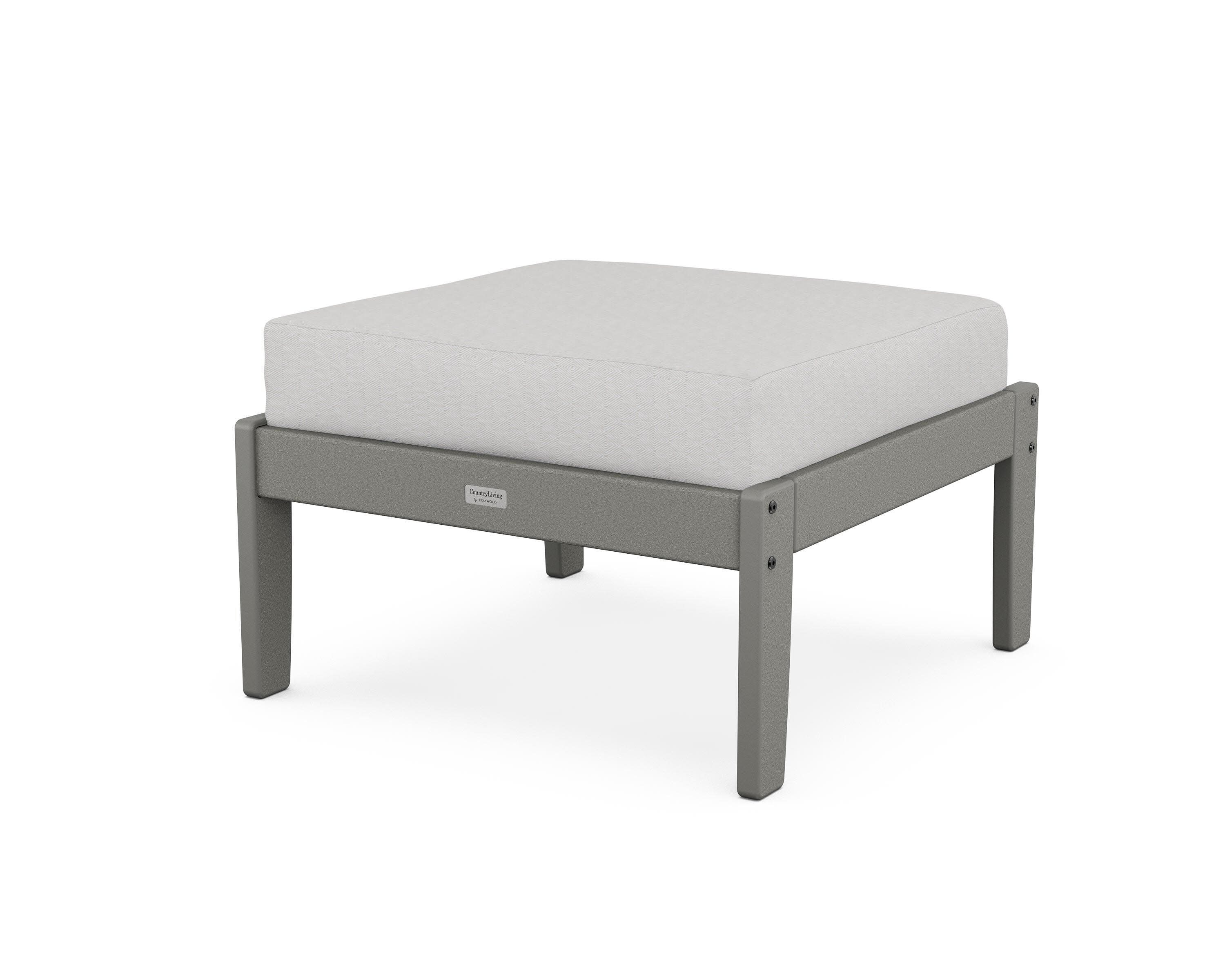 Cottage Deep Seating Ottoman in Slate Grey / Diamond in the Rough