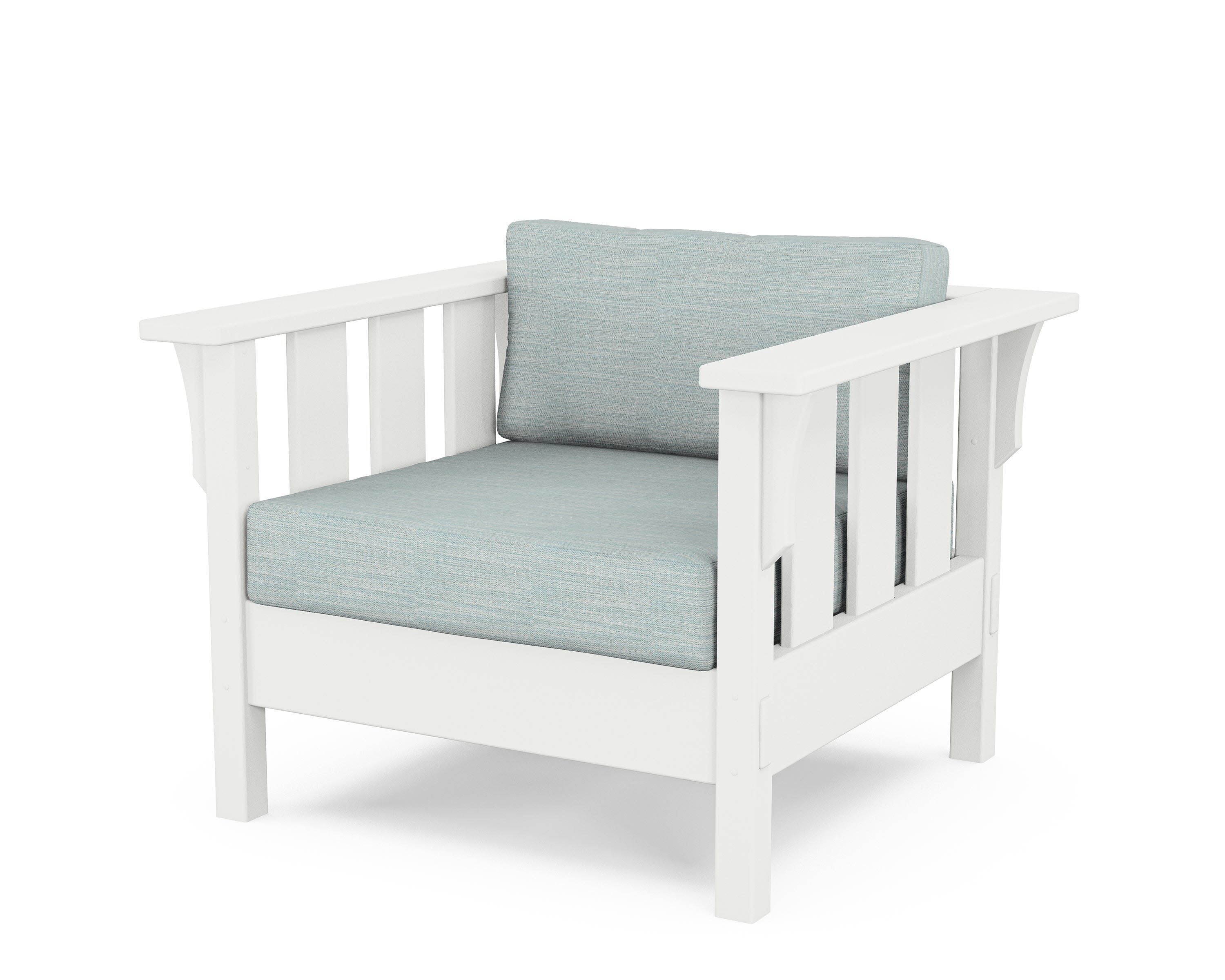 Acadia Deep Seating Chair in White / Soothe Mist