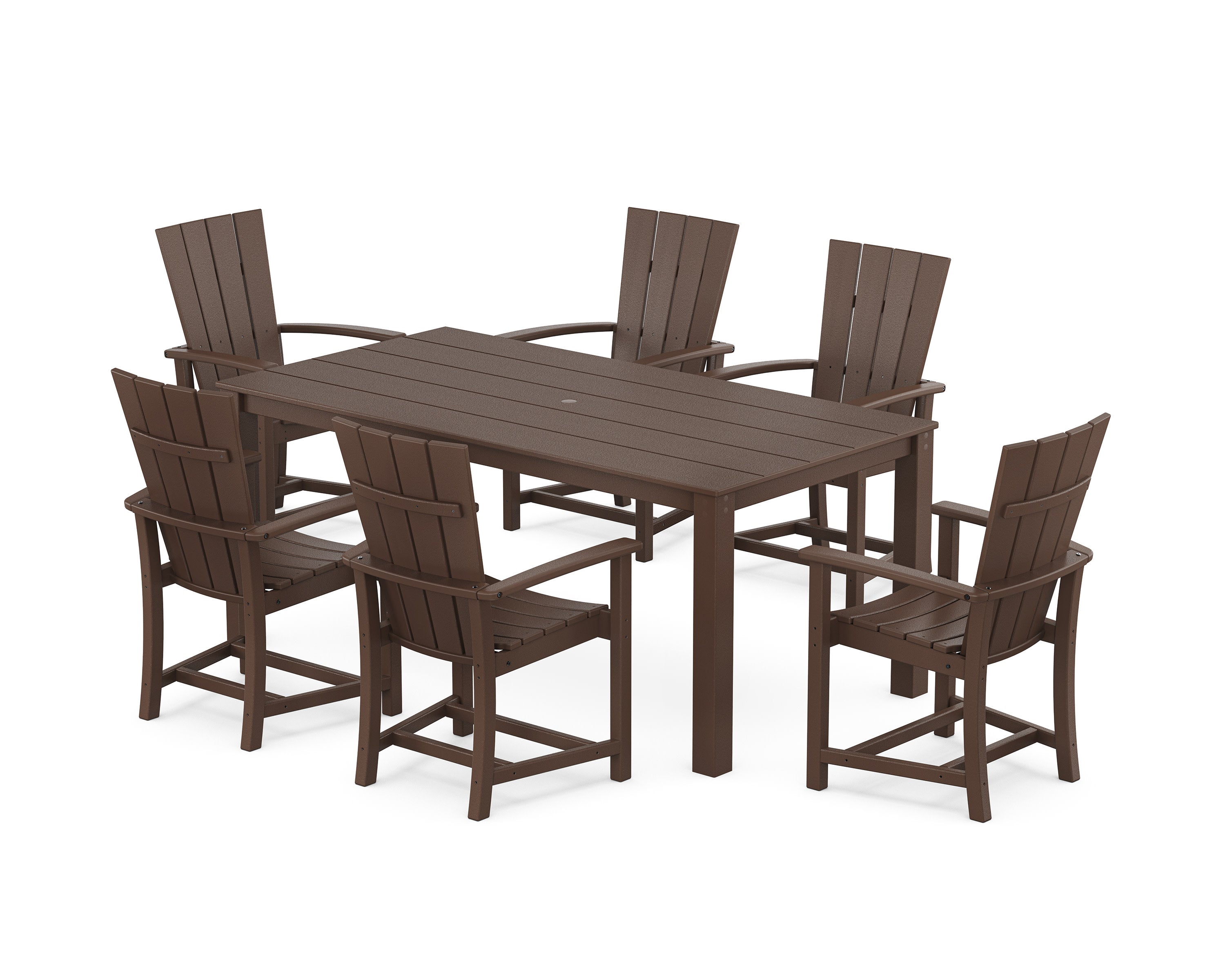 Quattro 7-Piece Parsons Dining Set in Mahogany