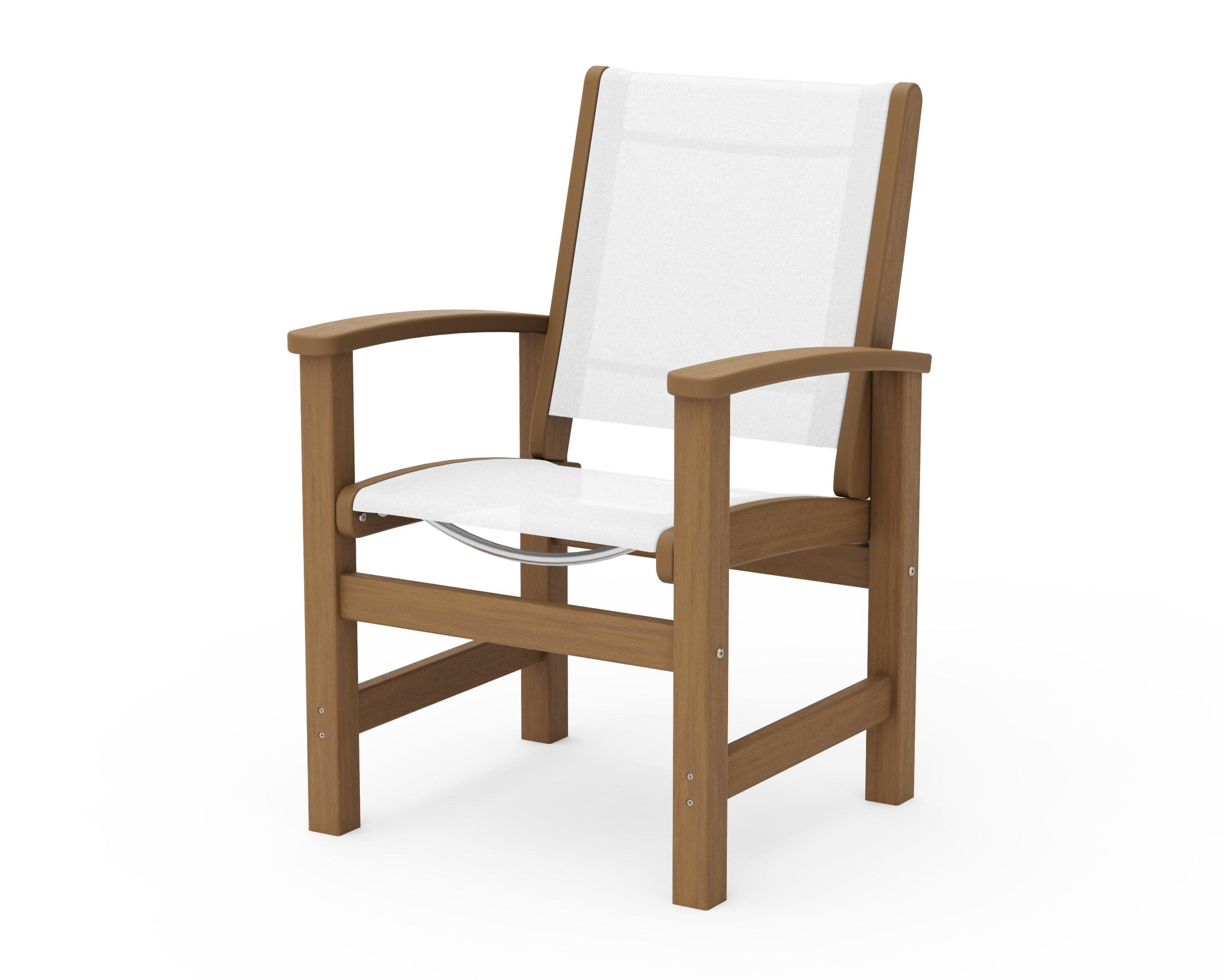 Coastal Dining Chair in Natural / White Sling