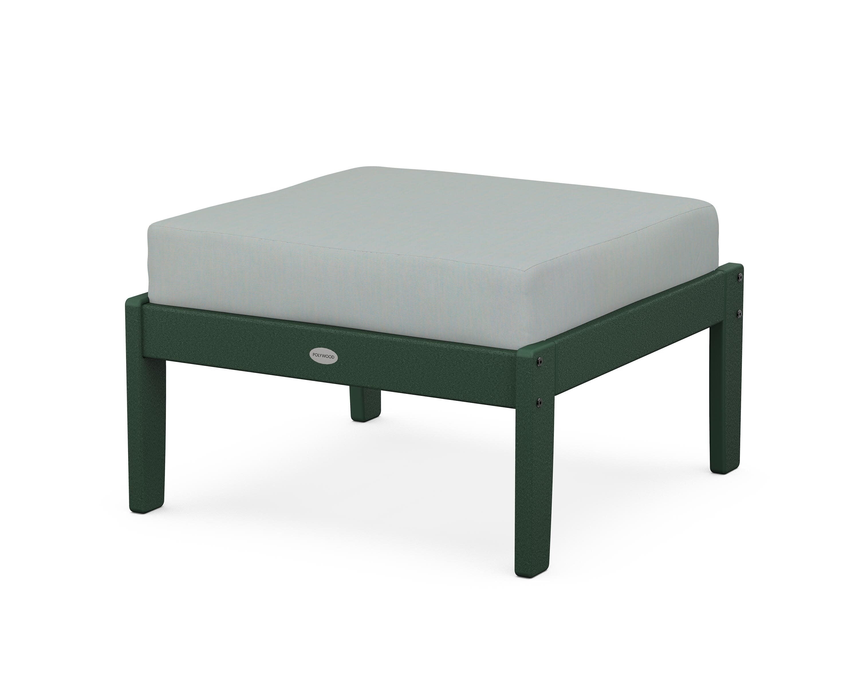 Braxton Deep Seating Ottoman in Green / Spa