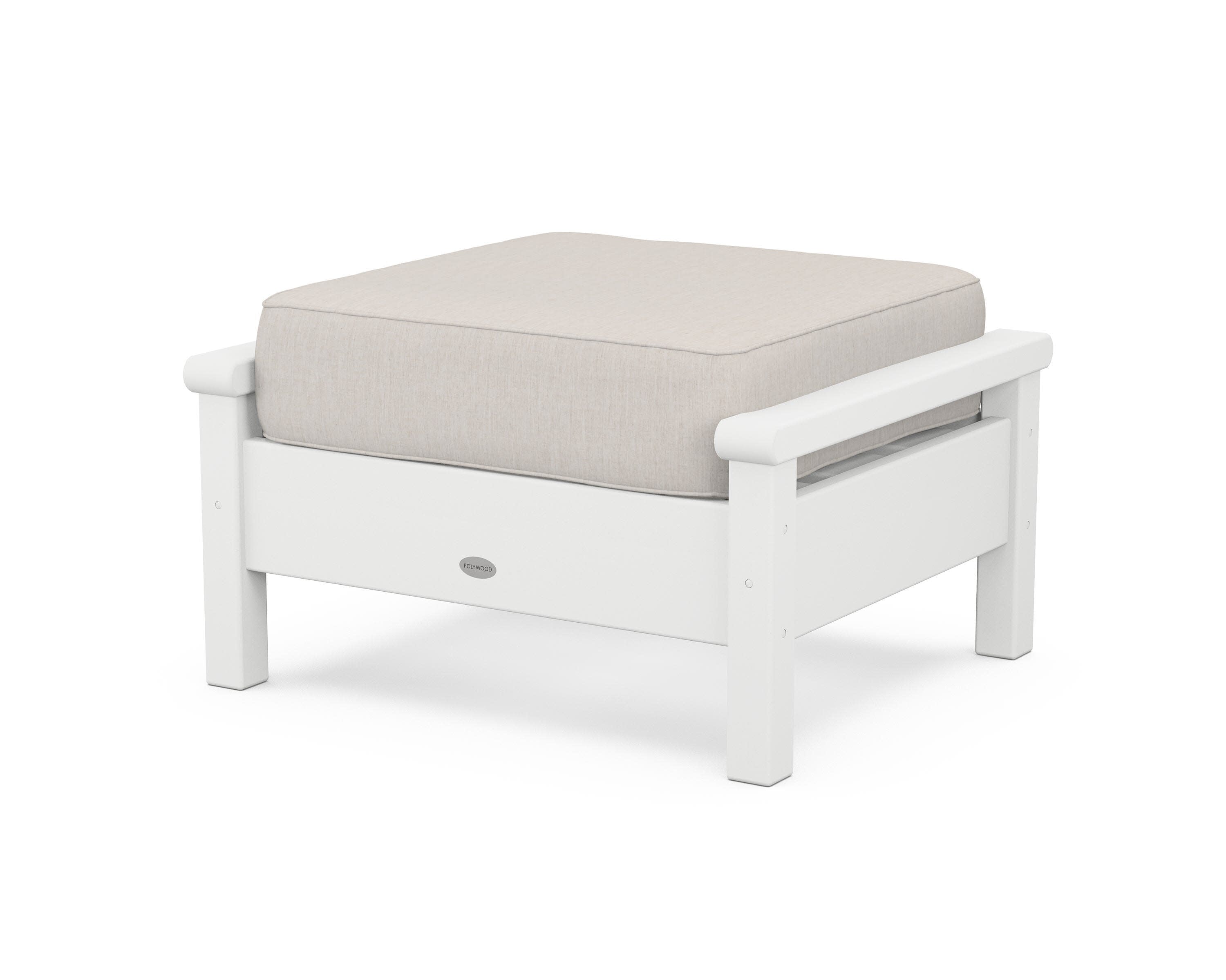 Harbour Deep Seating Ottoman in White / Cast Ash