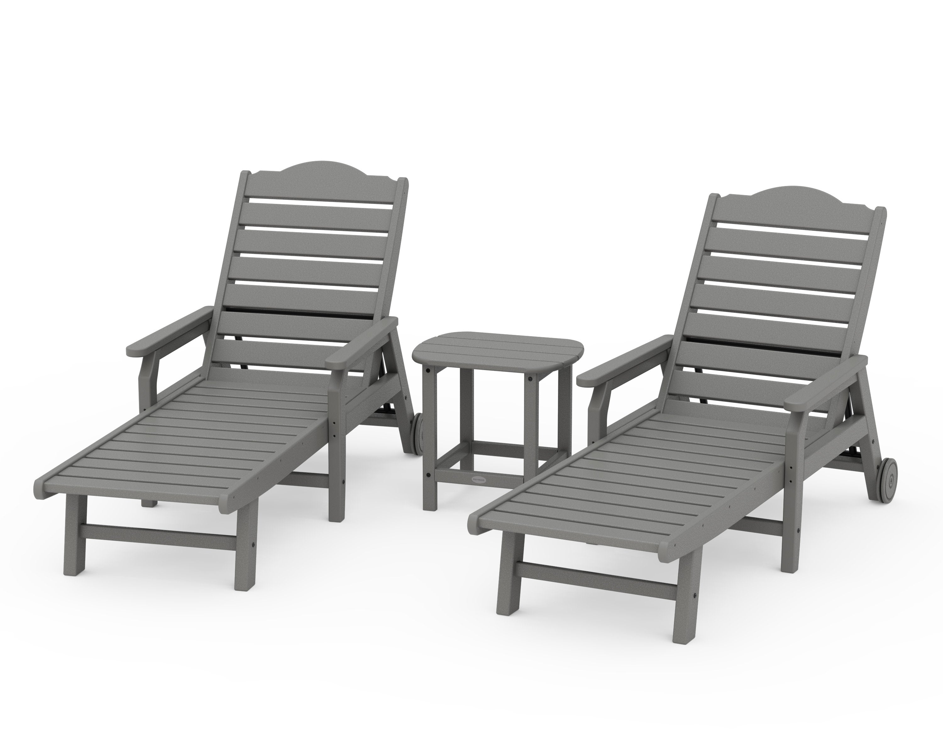 3-Piece Savannah Chaise Lounge Set in Slate Grey