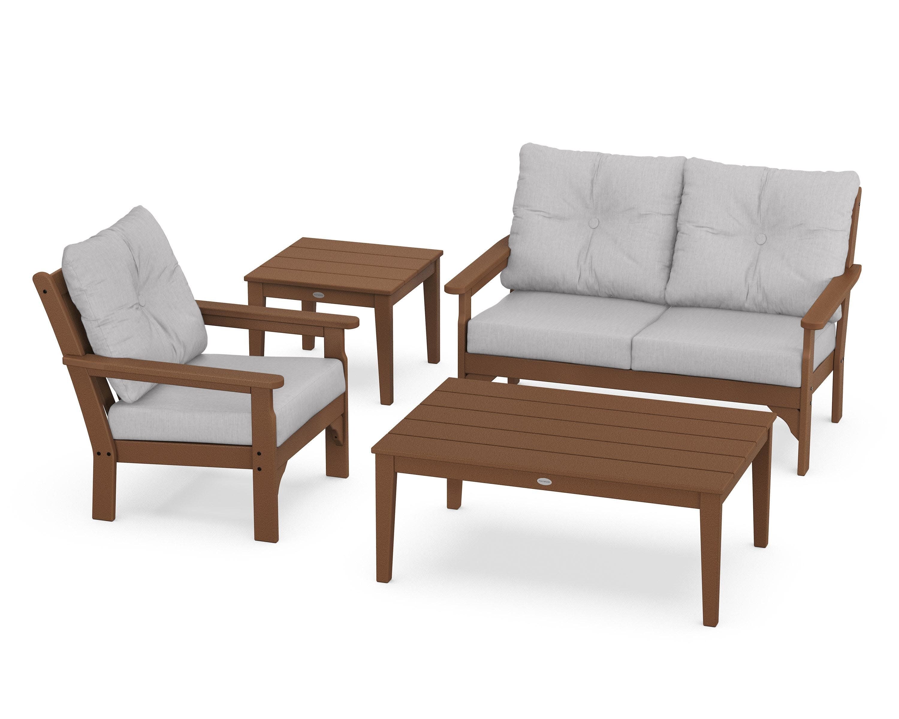 Vineyard 4-Piece Deep Seating Set in Teak / Granite