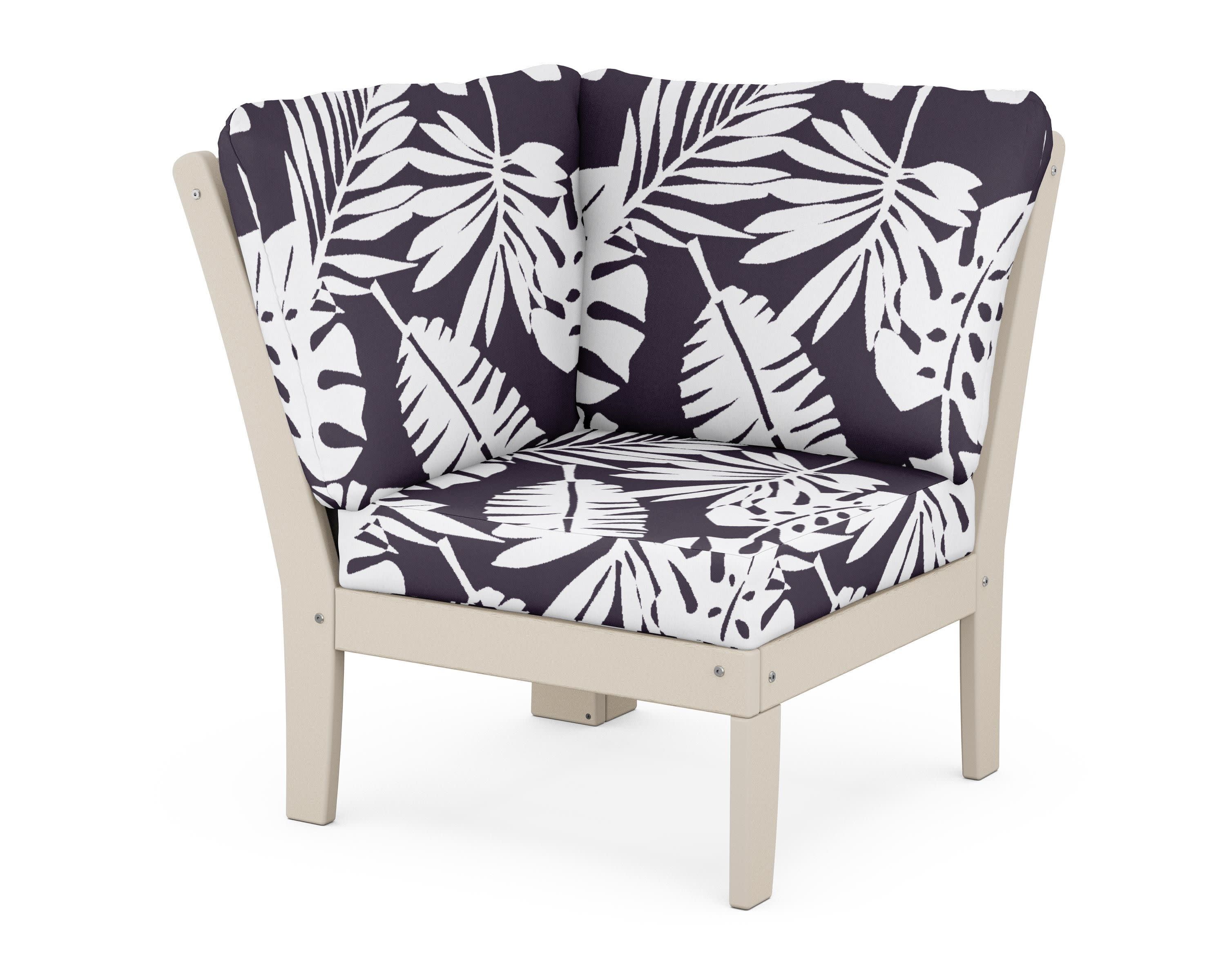 Braxton Modular Corner Chair in Sand / Leaf Navy